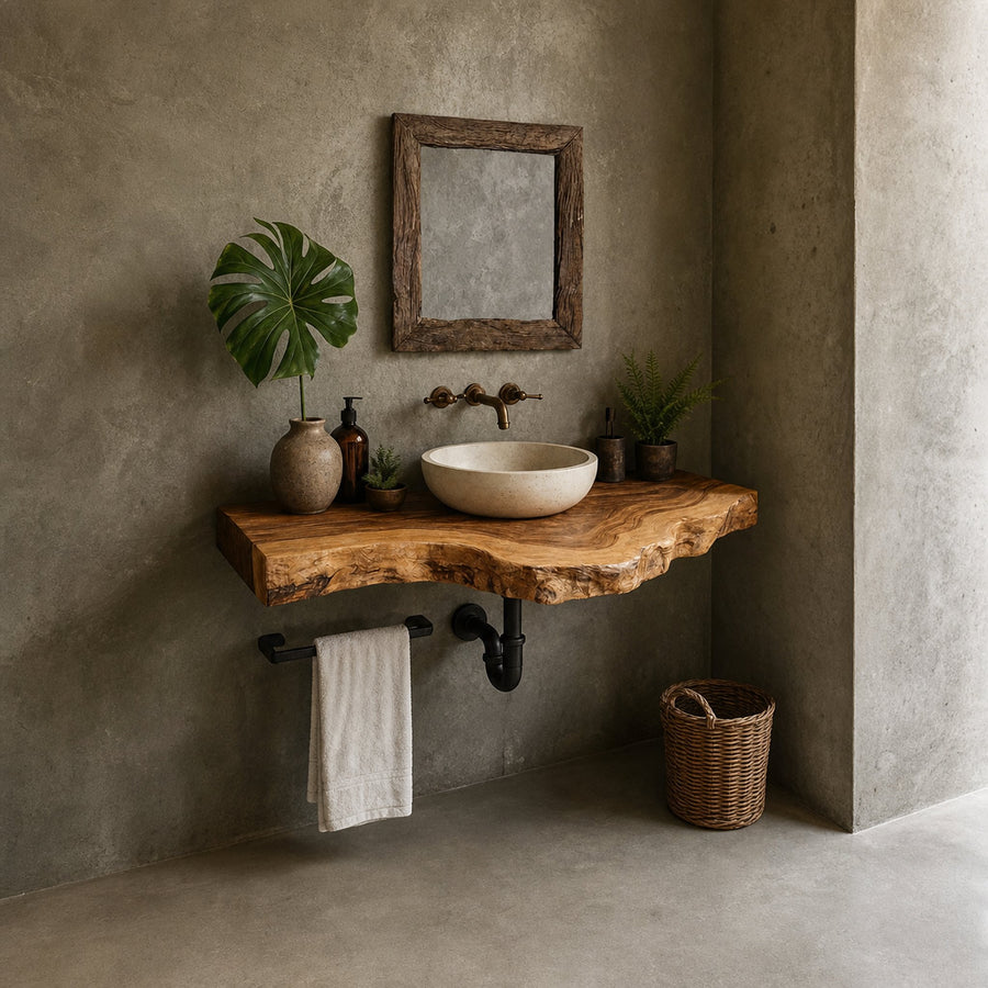 Rustic Single Vanity Bathroom