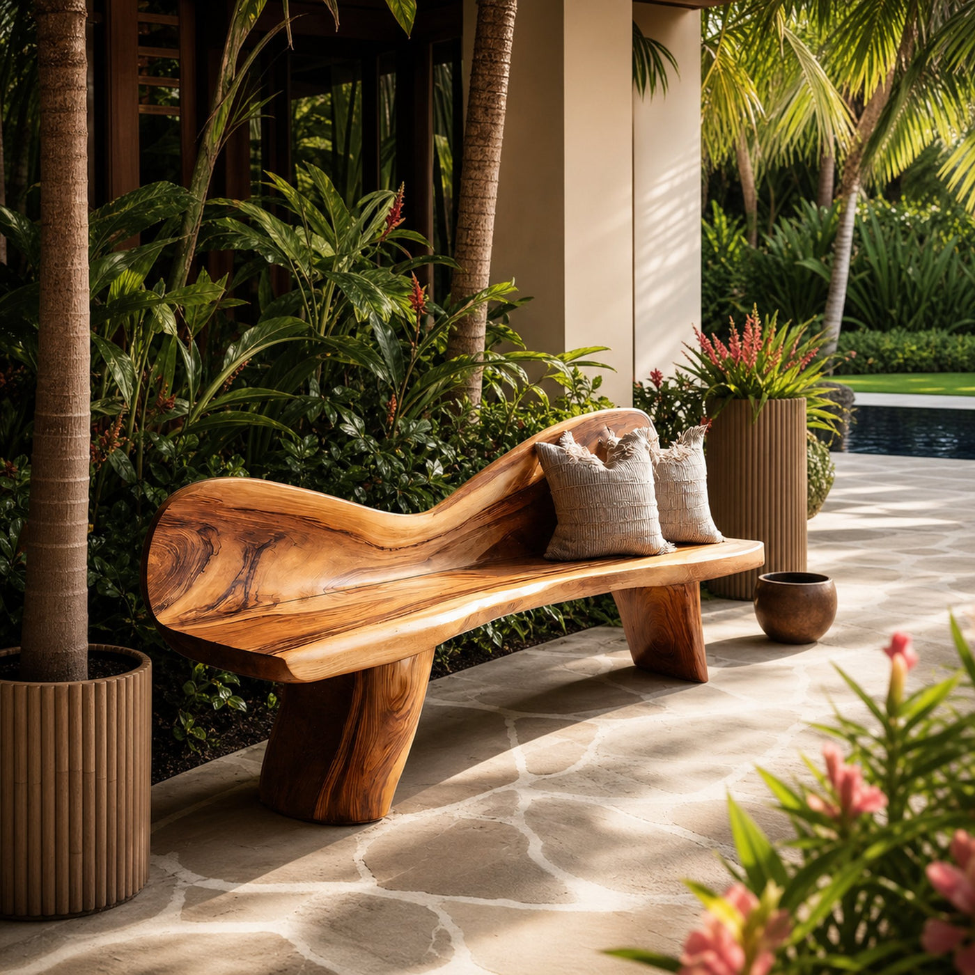 Rustic Solid Wood Bench For Entryway And Foyer Decor - product view 6