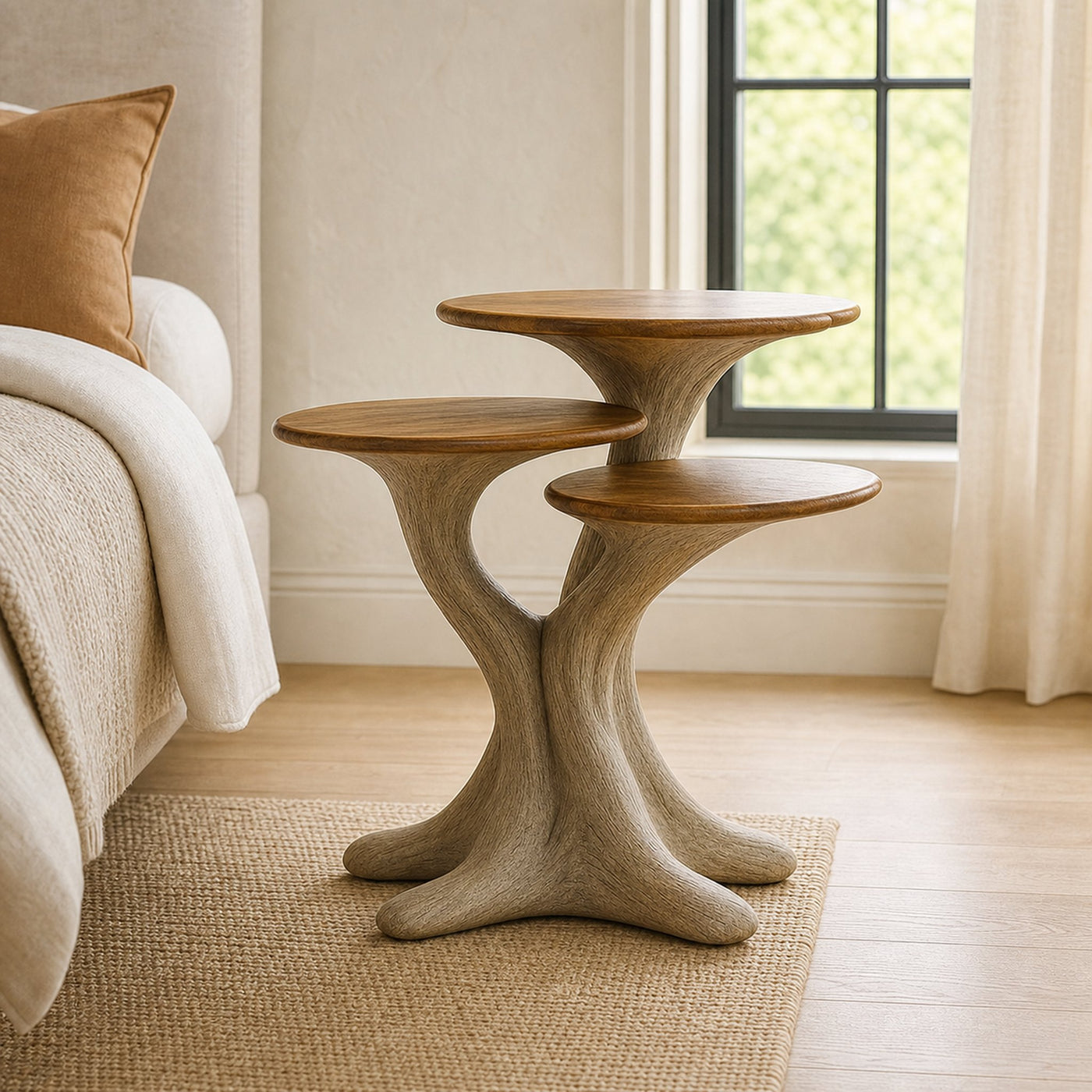 Rustic Tree End Table Living Room