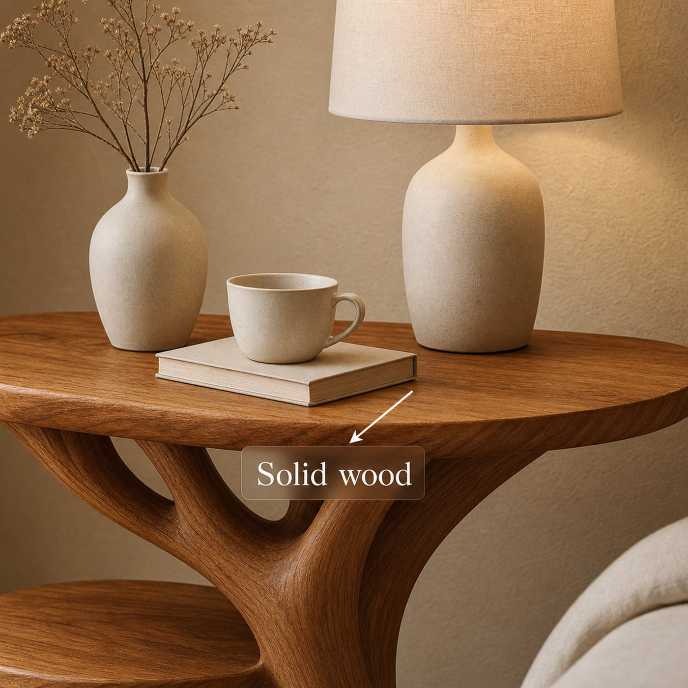 Rustic Tree Inspired Nightstand Bedroom - product view 4