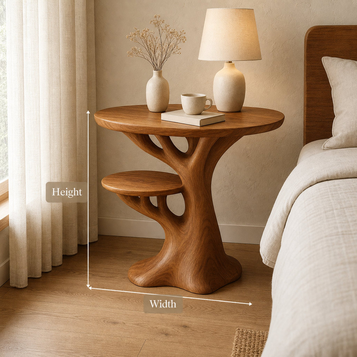 Rustic Tree Inspired Nightstand Bedroom - product view 5