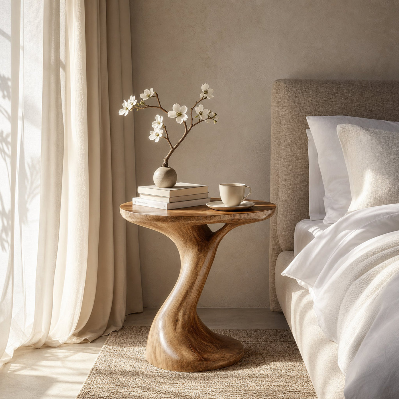 Rustic Tree Inspired Nightstand Bedroom Entryway