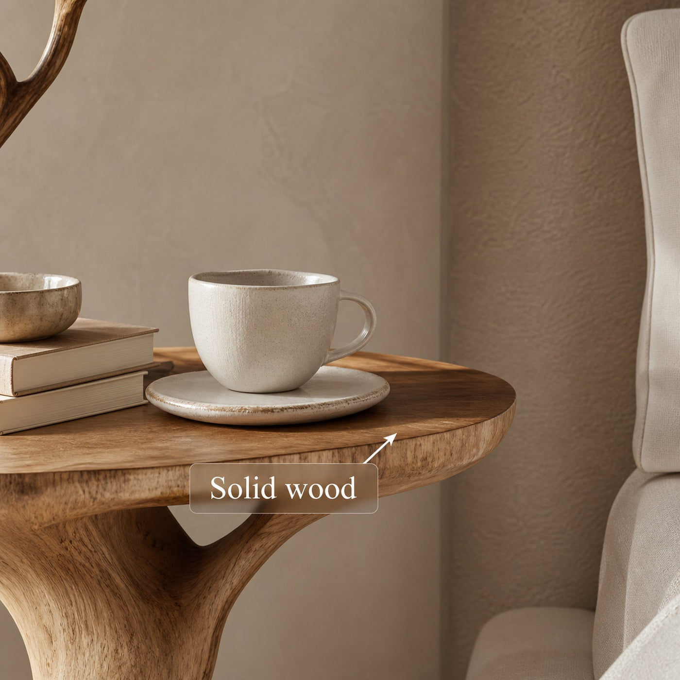 Rustic Tree Inspired Nightstand Bedroom Entryway - product view 4