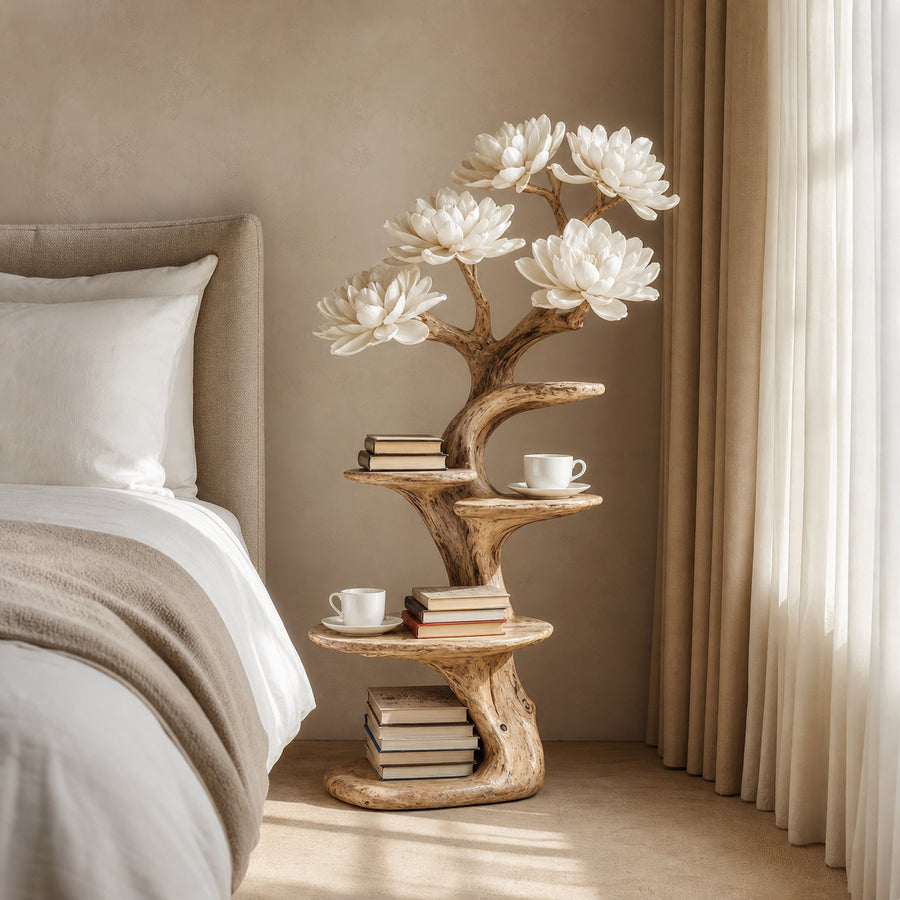 Rustic Tree Nightstand Bedroom