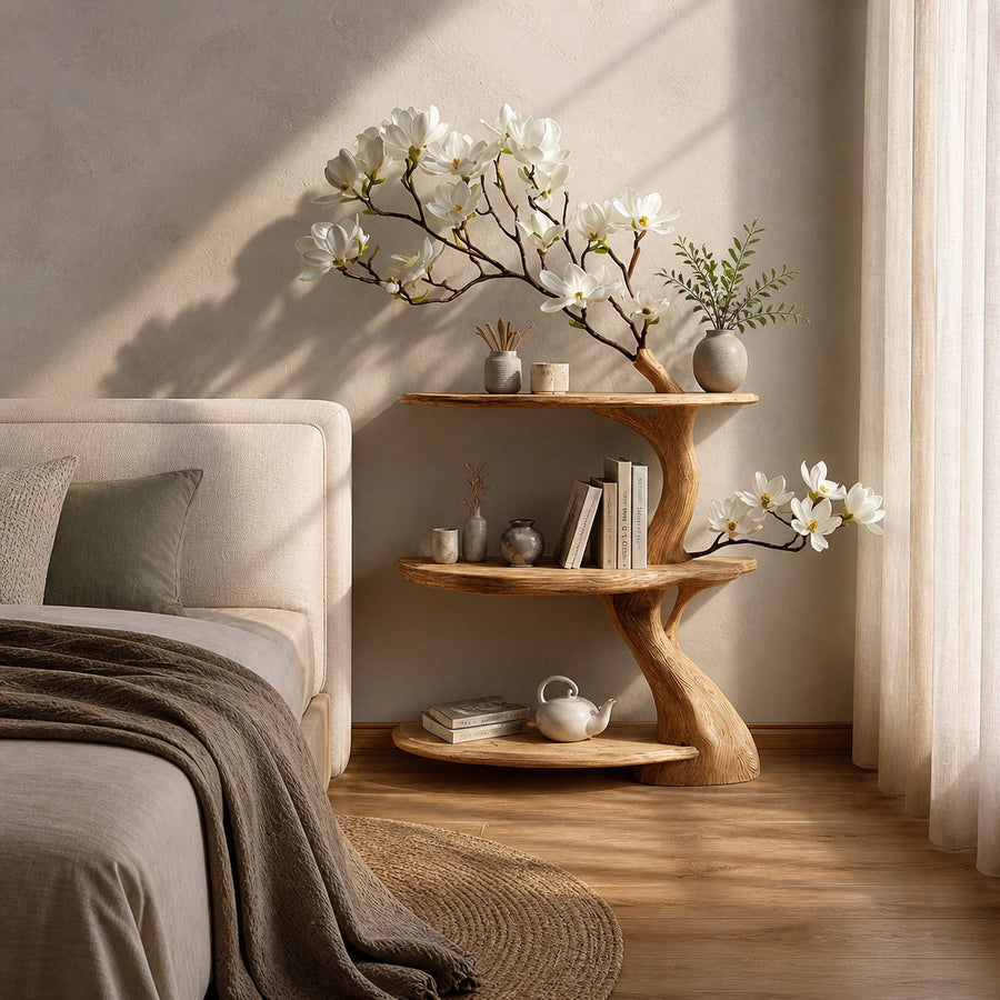 Rustic Tree Nightstand Bedroom
