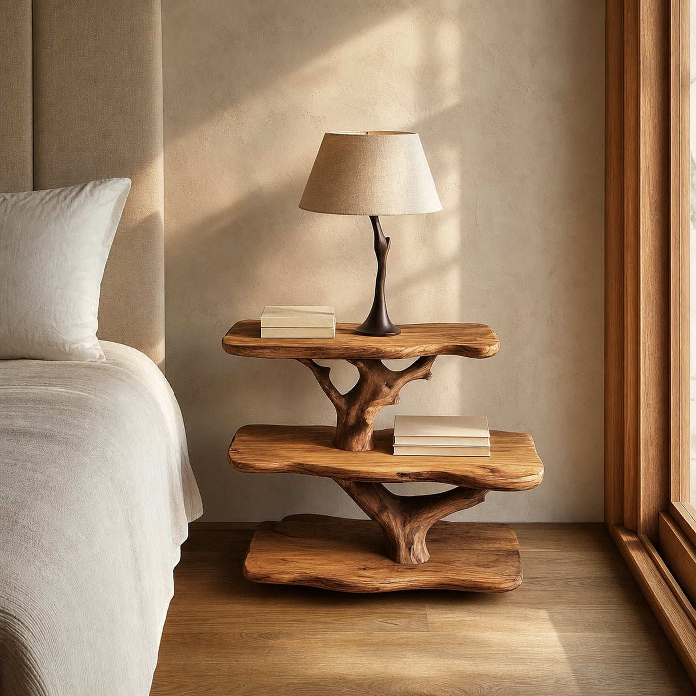 Rustic Tree Nightstand Bedroom And Guest Room