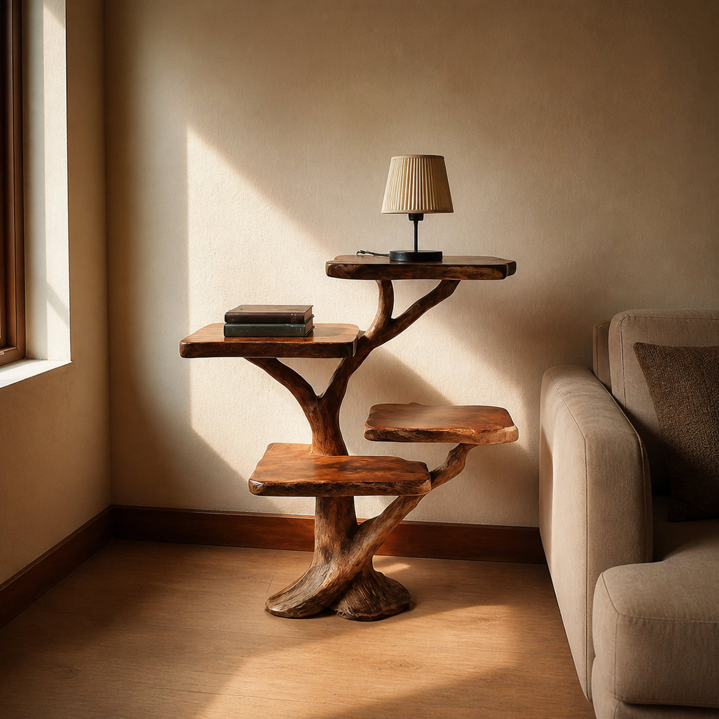 Rustic Tree Nightstand Bedroom And Living Room