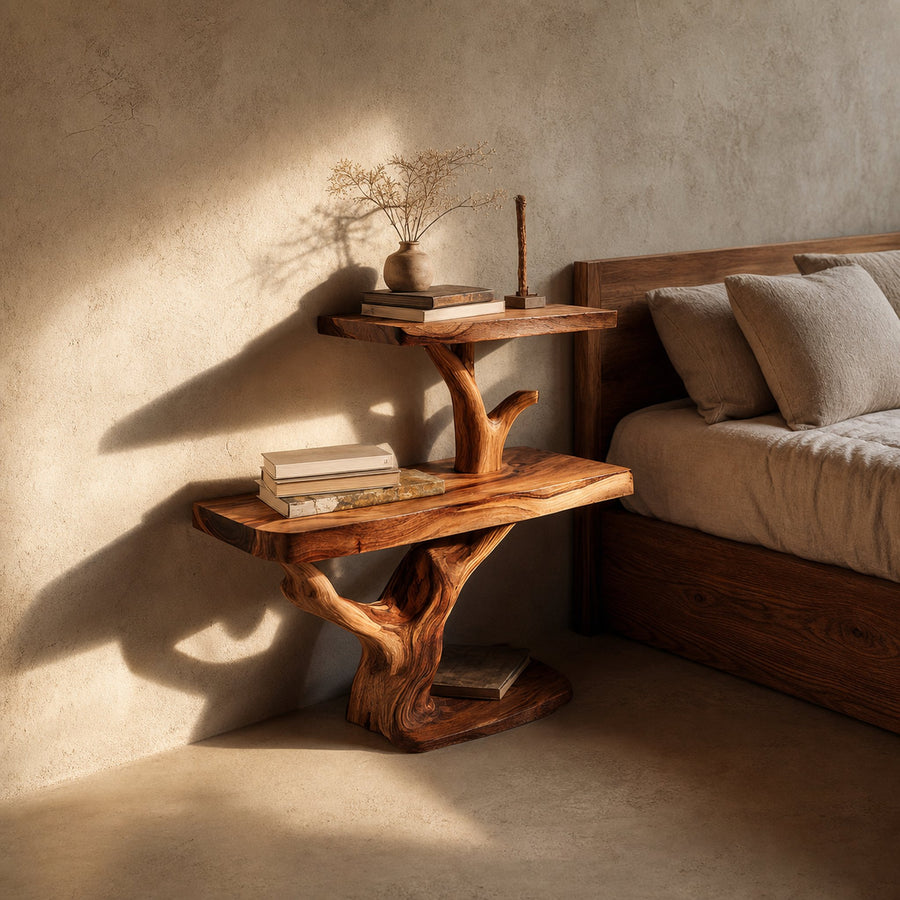 Rustic Tree Nightstand Bedroom Guest Room