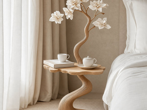 Rustic Tree Side Table Bedroom Or Living Room
