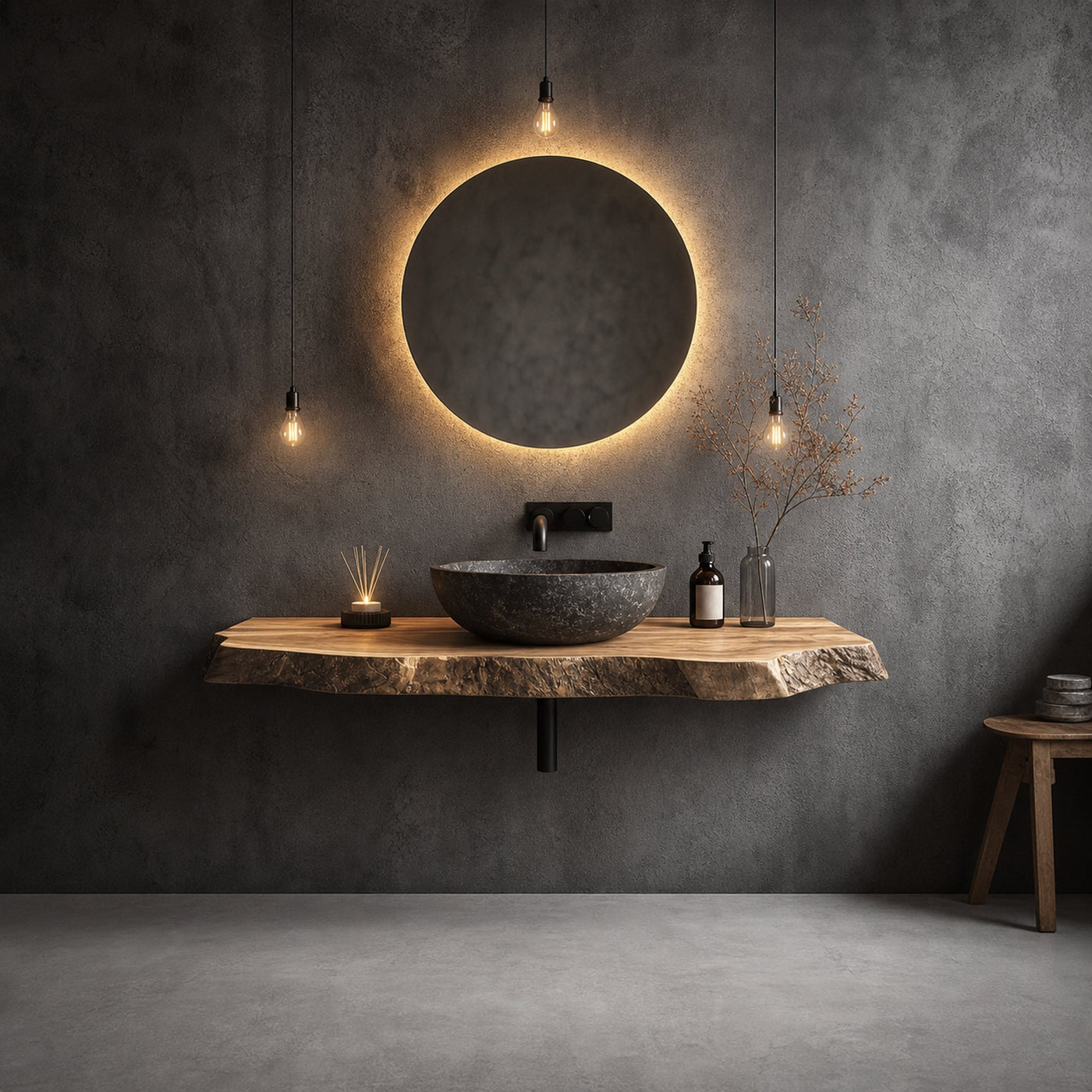 Rustic Wall Mounted Bathroom Vanity Modern Living - product view 2