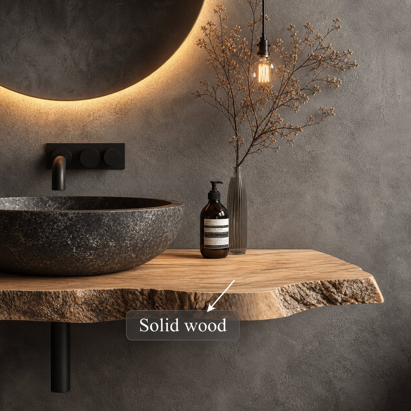 Rustic Wall Mounted Bathroom Vanity Modern Living - product view 4