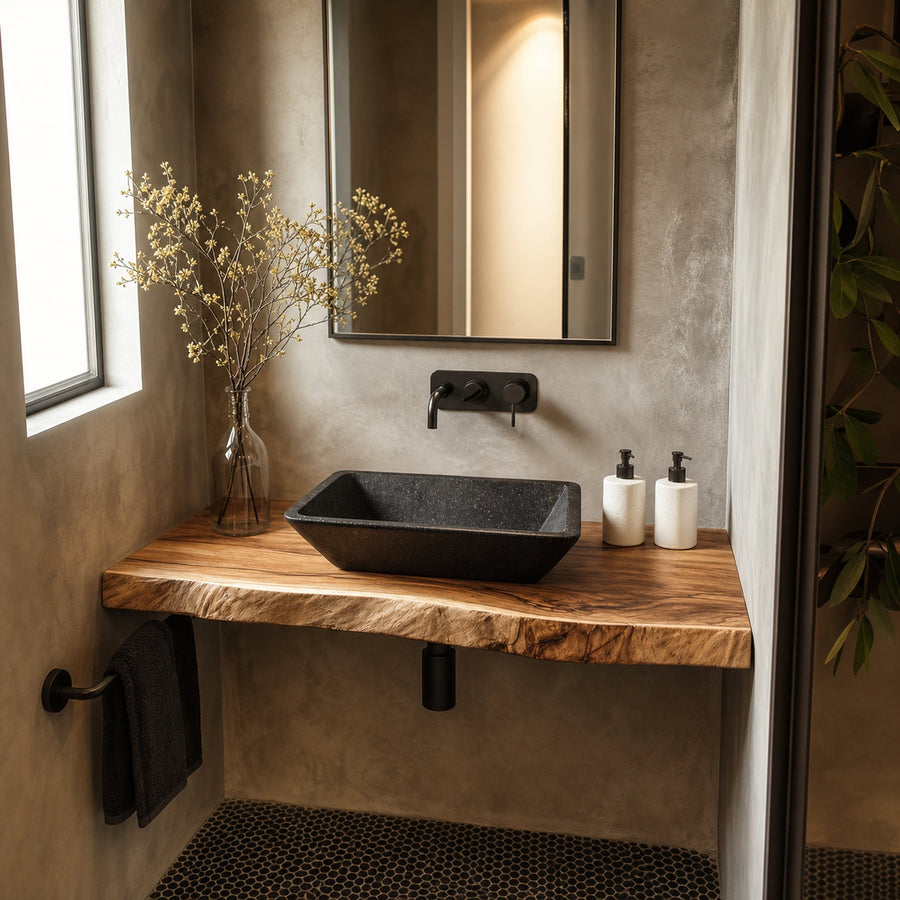 Rustic Wall Mounted Floating Shelf Living Room