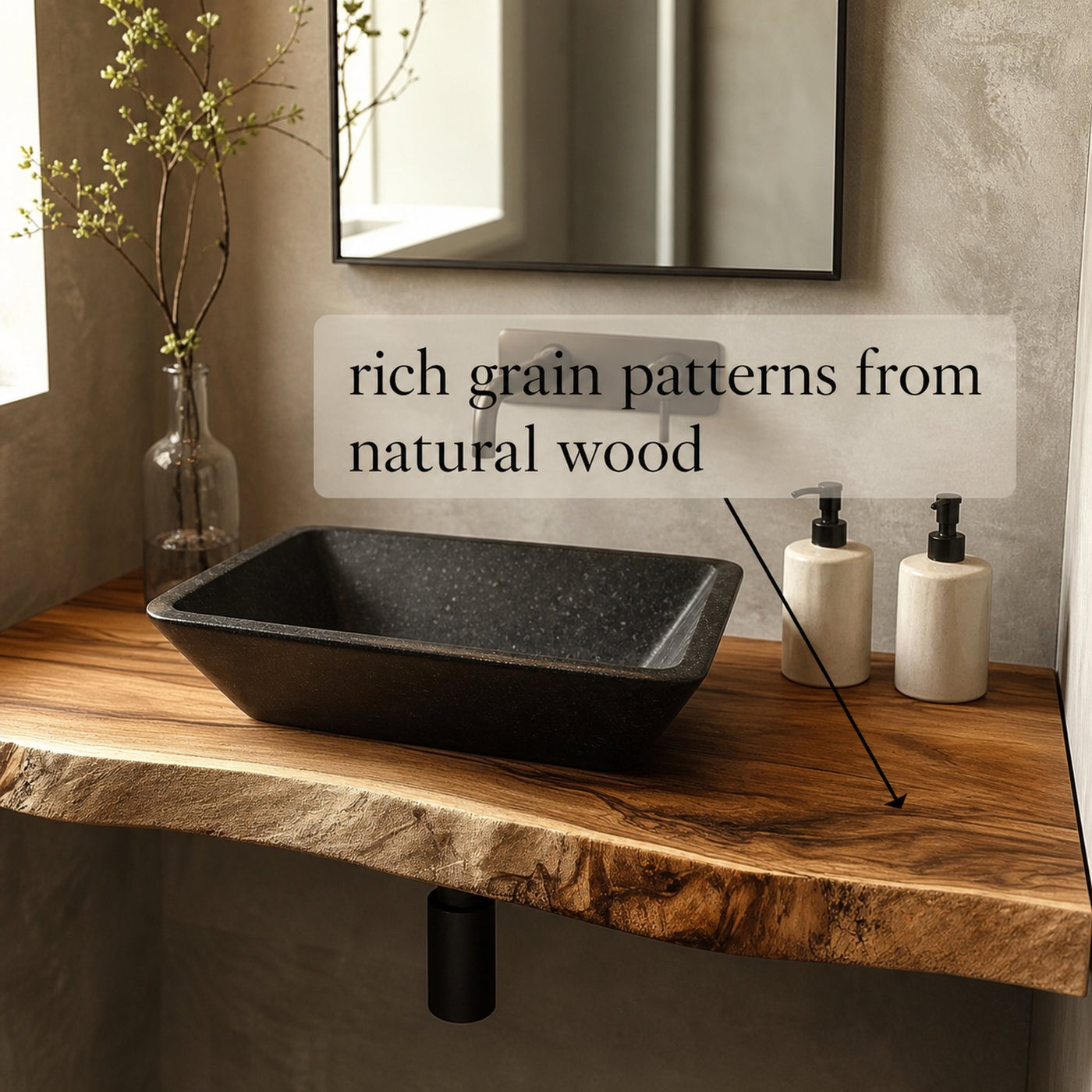 Rustic Wall Mounted Floating Shelf Living Room - product view 4