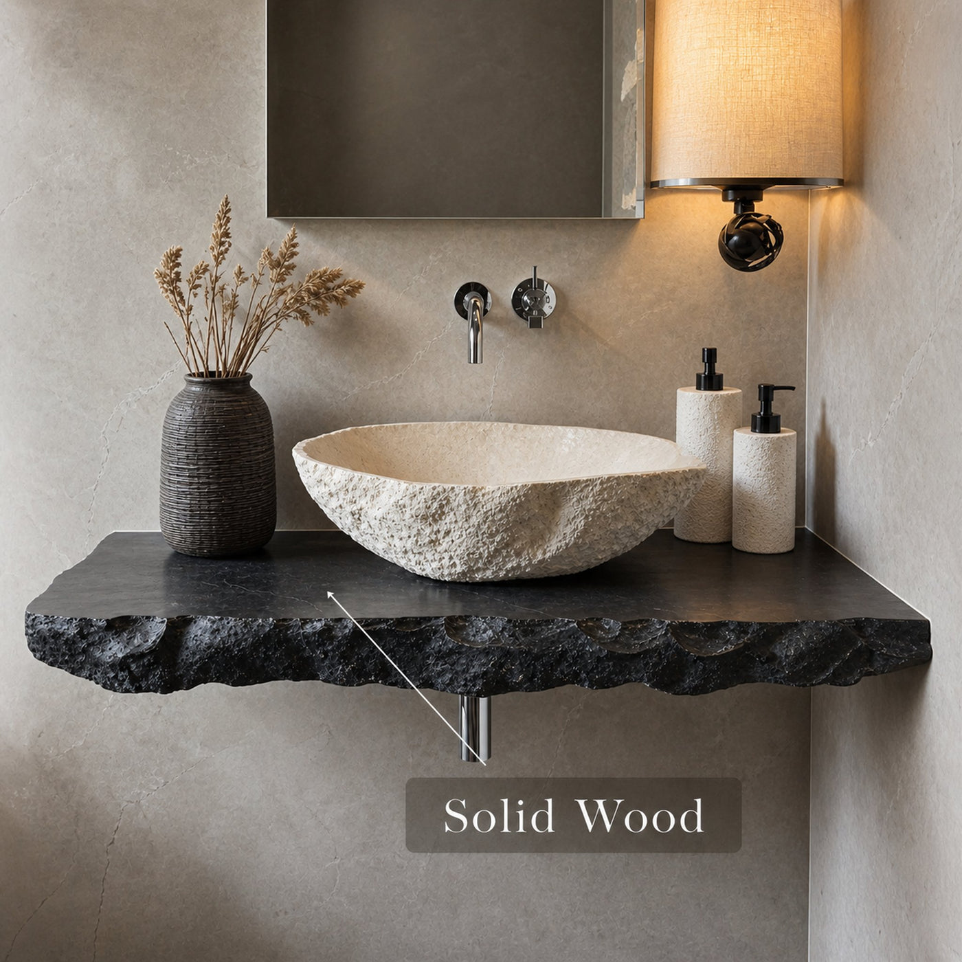 Rustic Wood Bathroom Vanity - product view 5