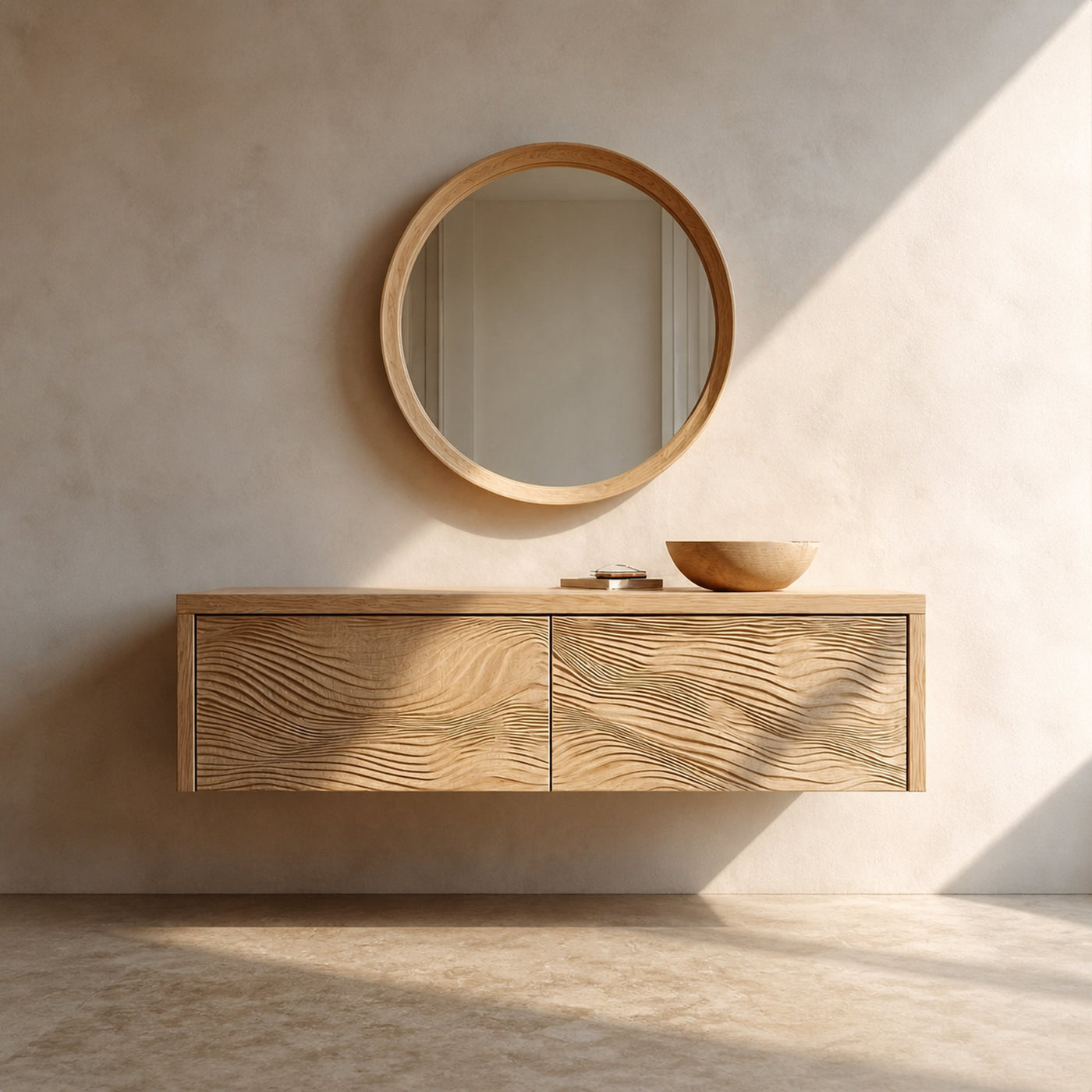 Rustic Wood Bathroom Vanity Cabinet Minimalist Bathroom Decor
