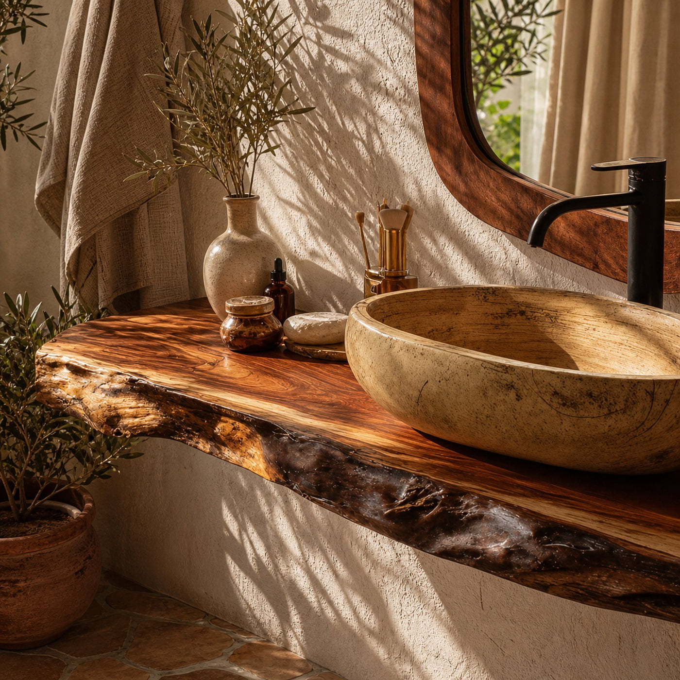 Rustic Wood Vanity For Elegant Bathroom Decor - product view 3