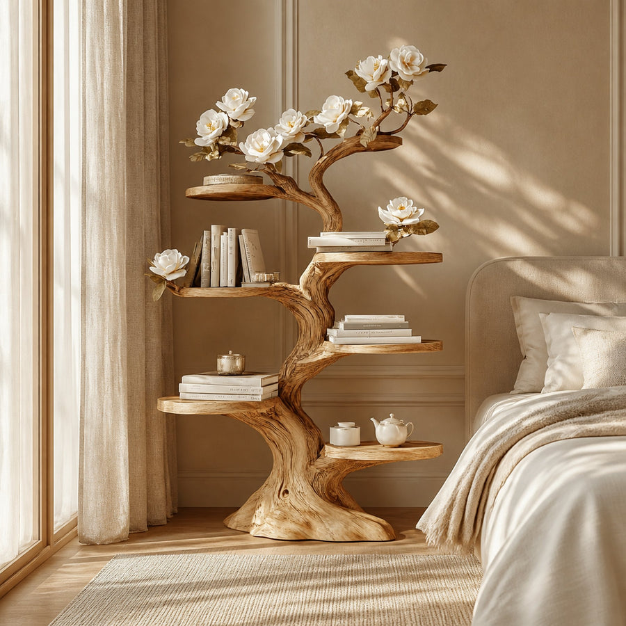 Rustic Wooden Bedside Table Bedroom Living Room Entryway