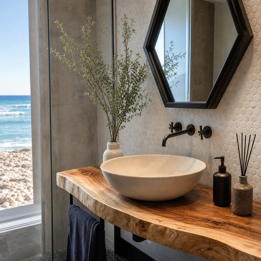 Rustics Coastal Wooden Sink Cabinet Bathroom