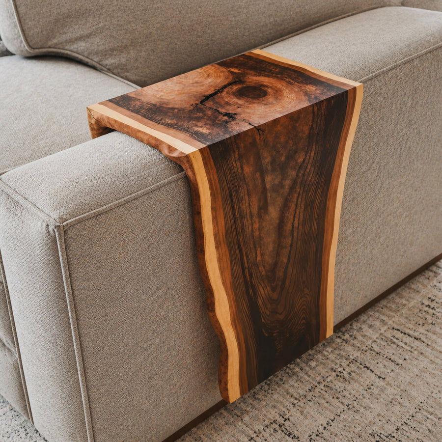 Solid Wood Sofa Armrest Table For Living Room Organization