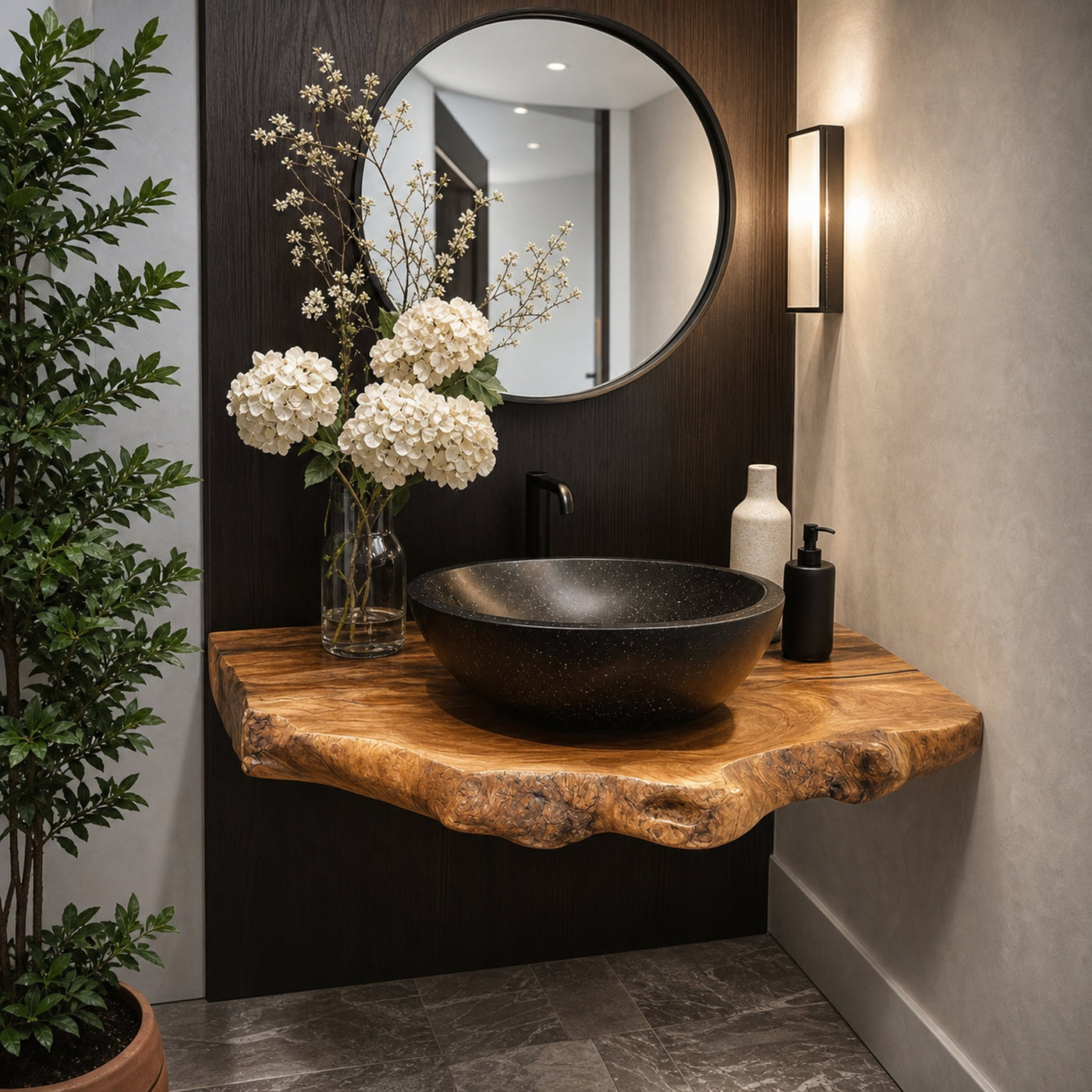 Vintage Wooden Washbasin Stand Guest Room