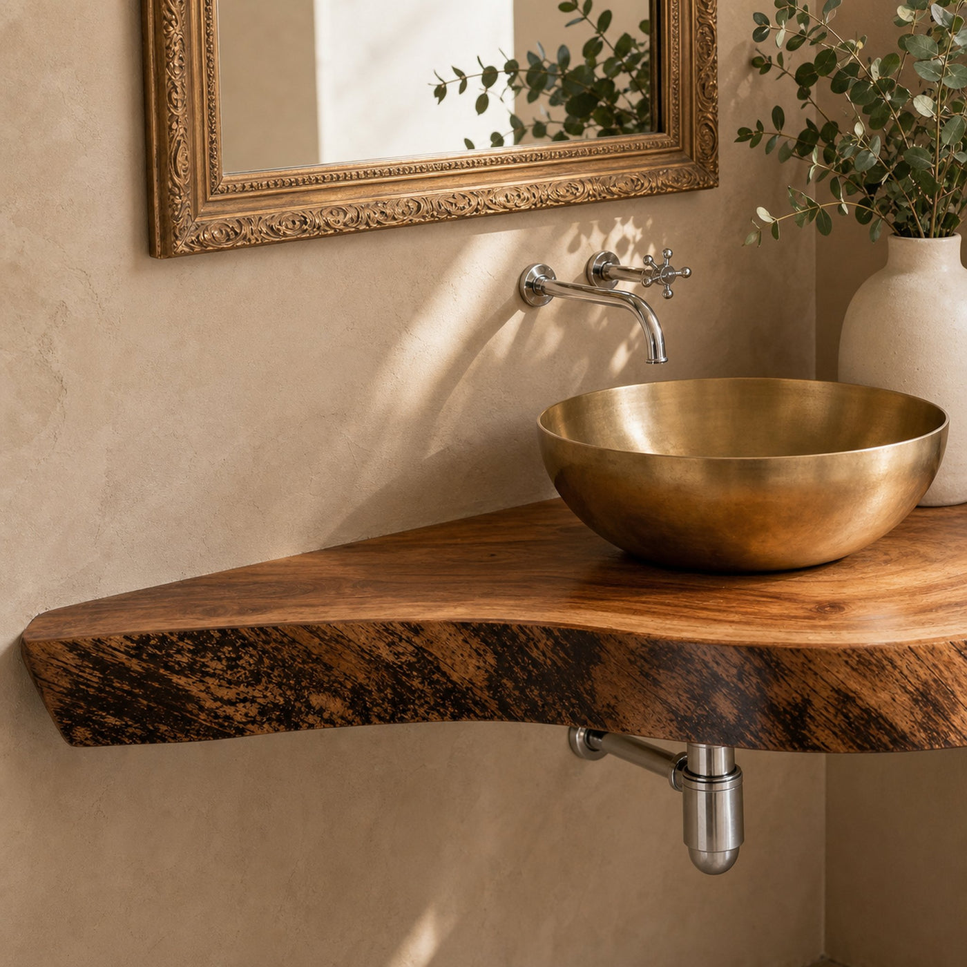 Wooden Corner Shelf Bathroom Corner - product view 3