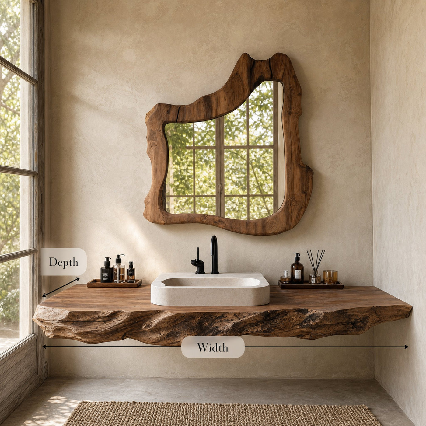 Wooden Floating Vanity For Mid Century Bathroom Design - product view 6