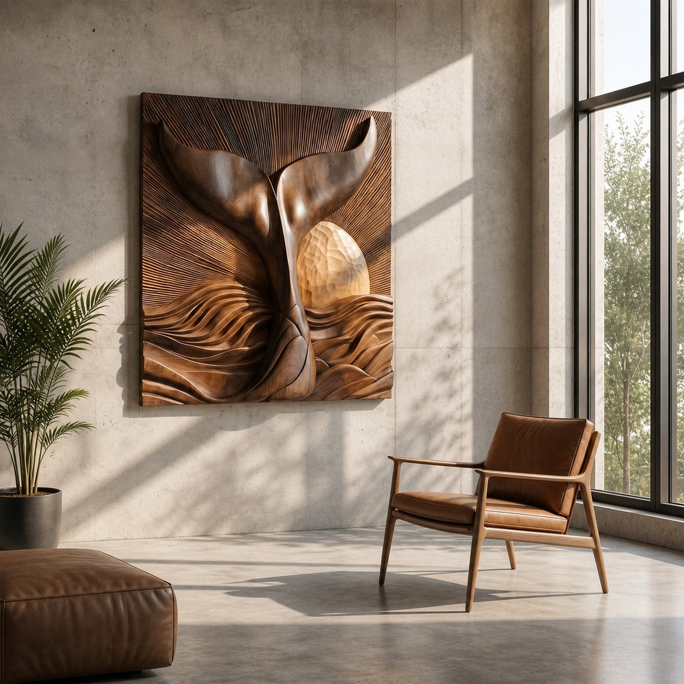 Abstract Botanical Wall Art Panel For Living Room And Entryway - product view 2