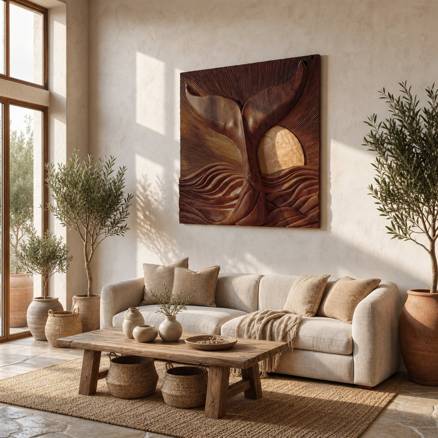 Abstract Botanical Wall Art Panel For Living Room And Entryway - product view 3
