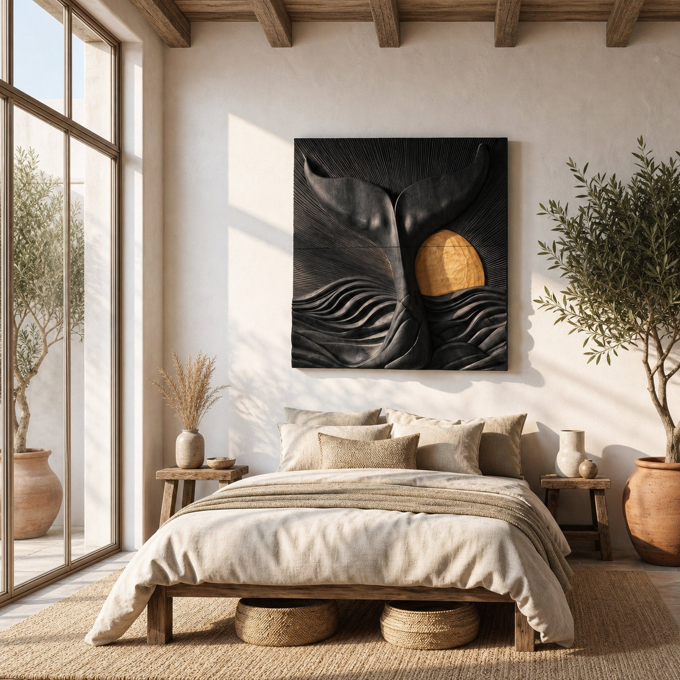 Abstract Botanical Wall Art Panel For Living Room And Entryway - product view 4