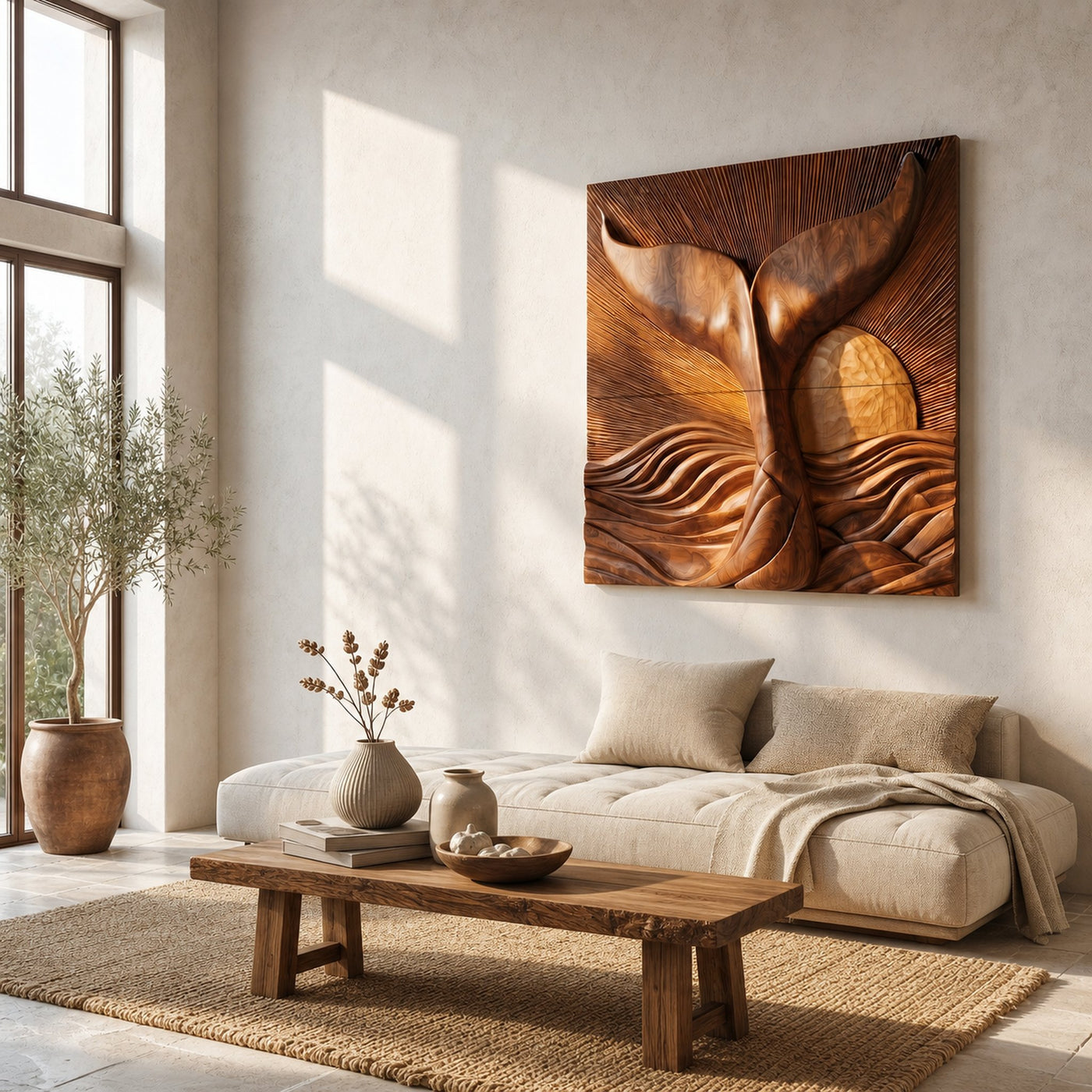 Abstract Botanical Wall Art Panel For Living Room And Entryway - product view 6