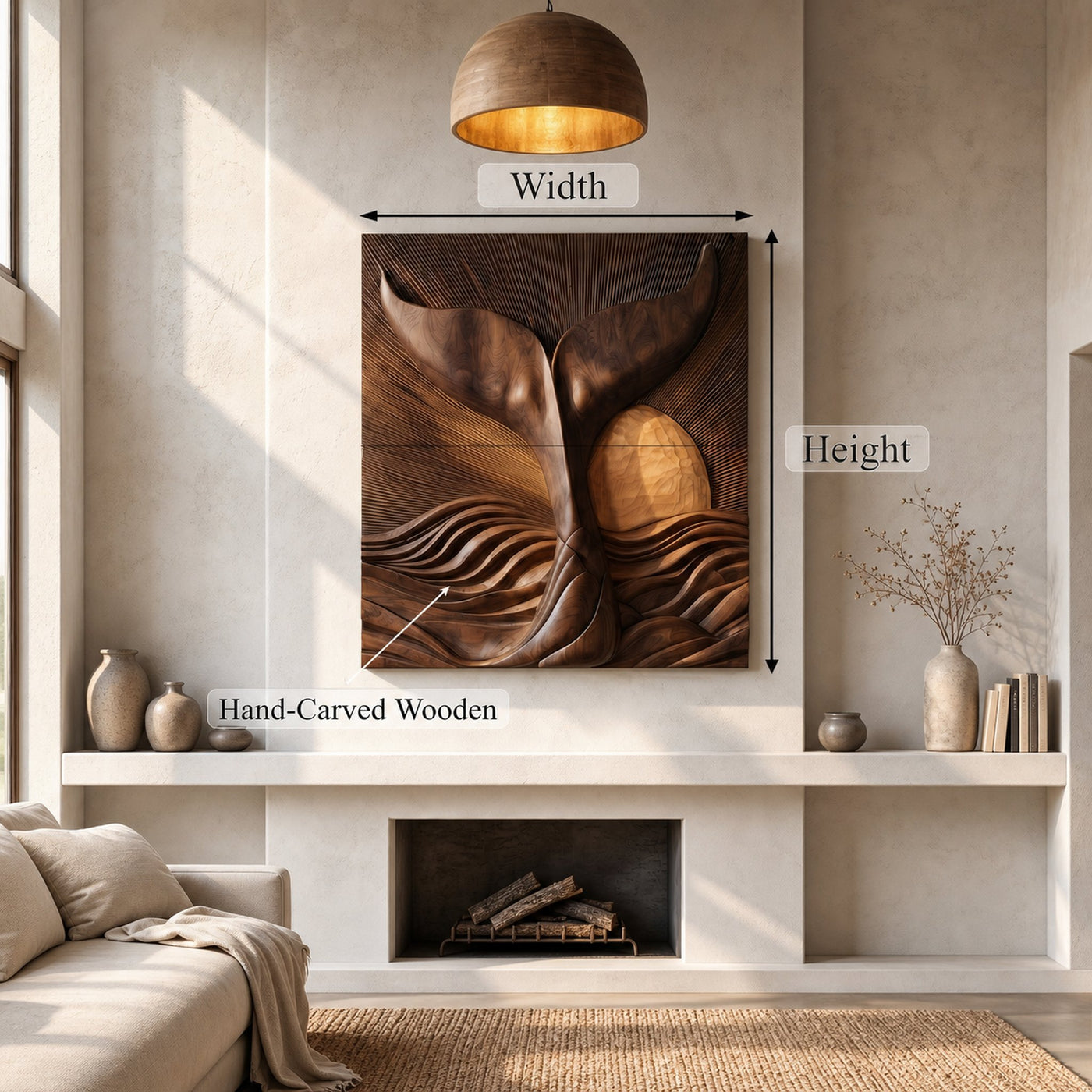 Abstract Botanical Wall Art Panel For Living Room And Entryway - product view 8