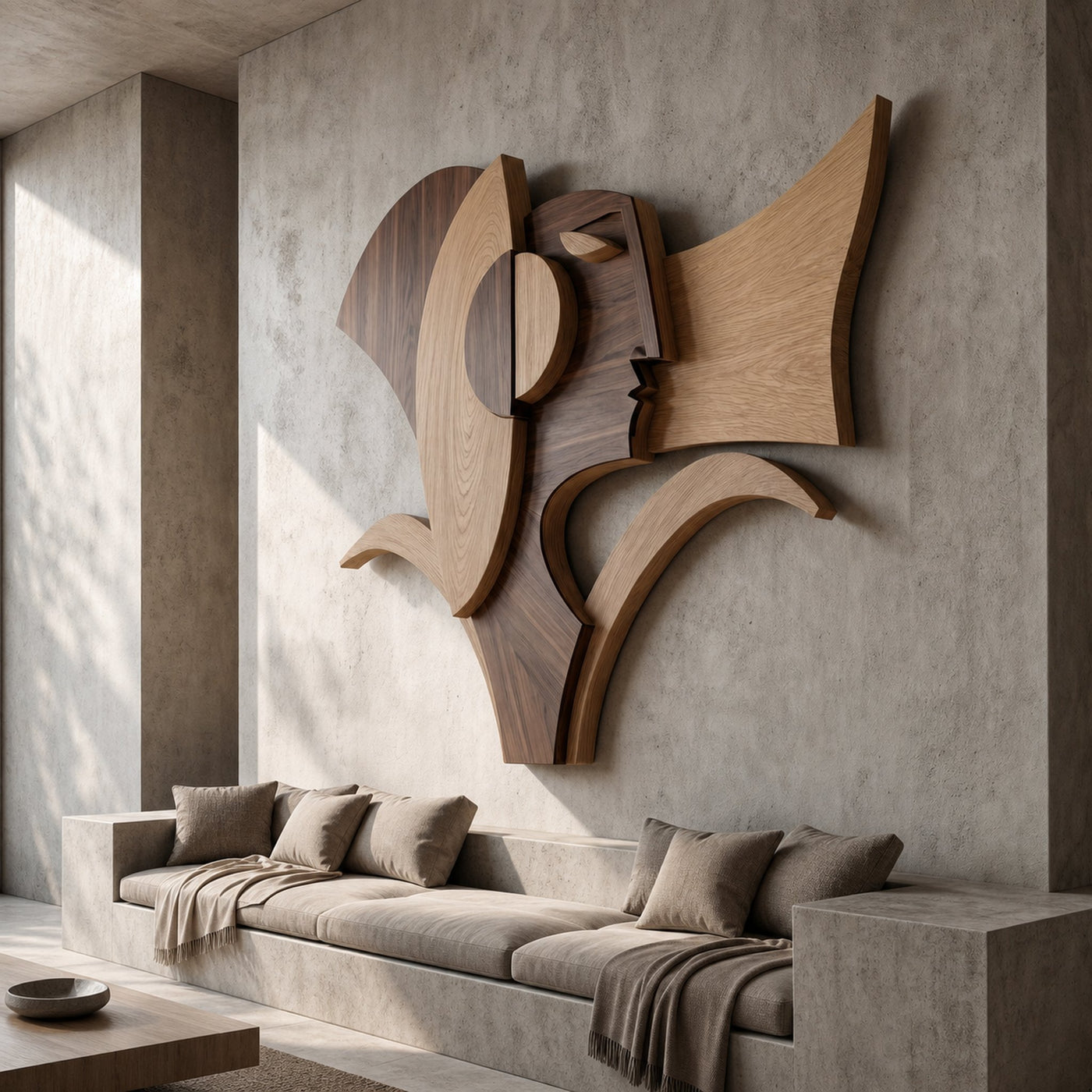 Abstract Geometric Wooden Wall Decor Panel For Living Room And Bedroom - product view 7
