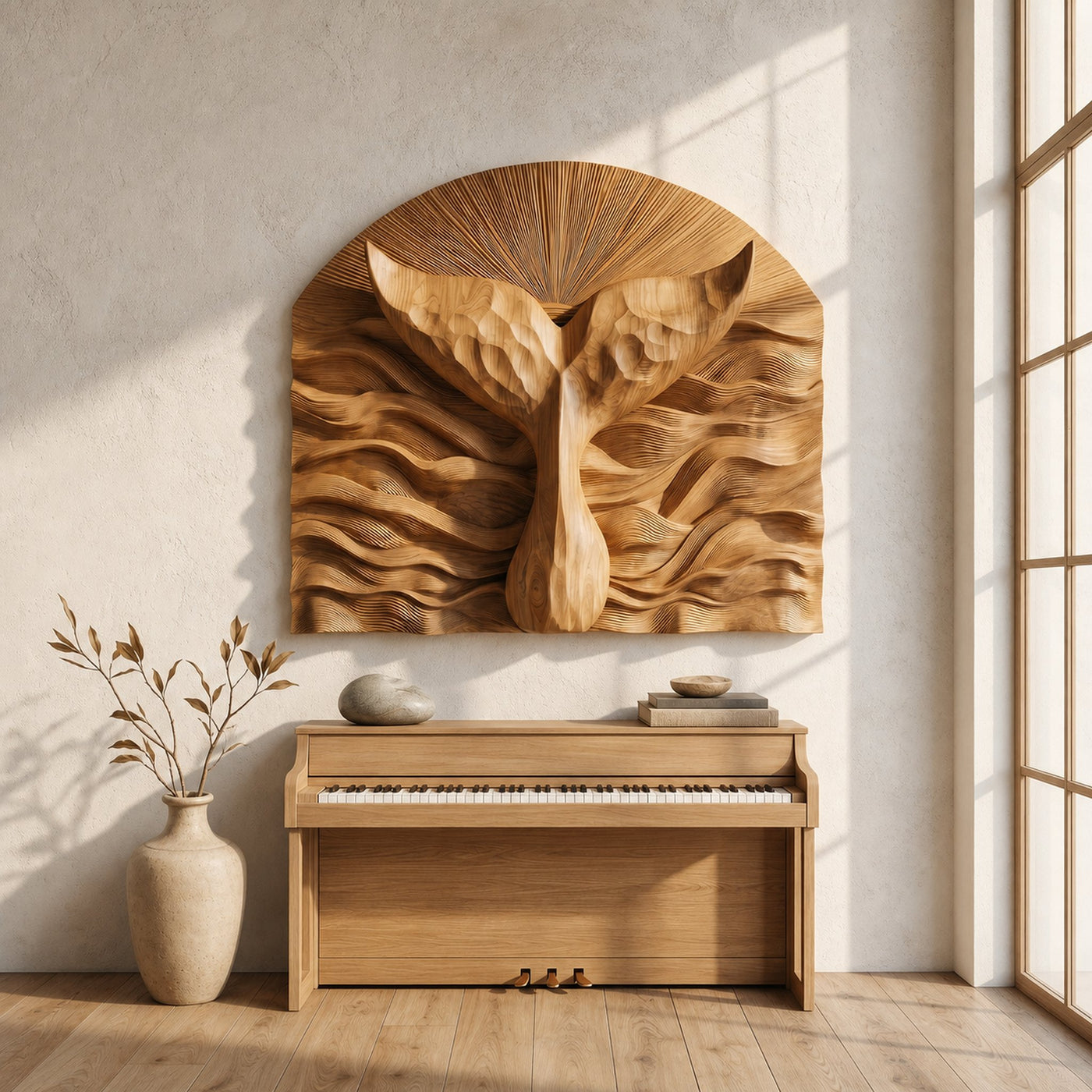 Abstract Wall Art With Sculptural Relief Panel Design For Living Room And Entryway - product view 5