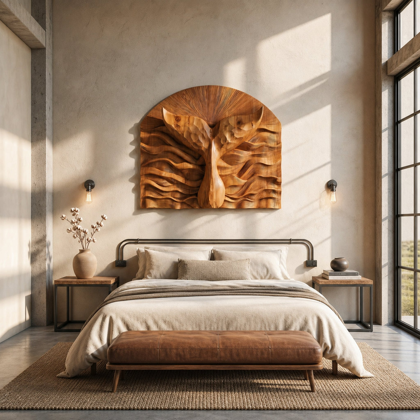 Abstract Wall Art With Sculptural Relief Panel Design For Living Room And Entryway - product view 6