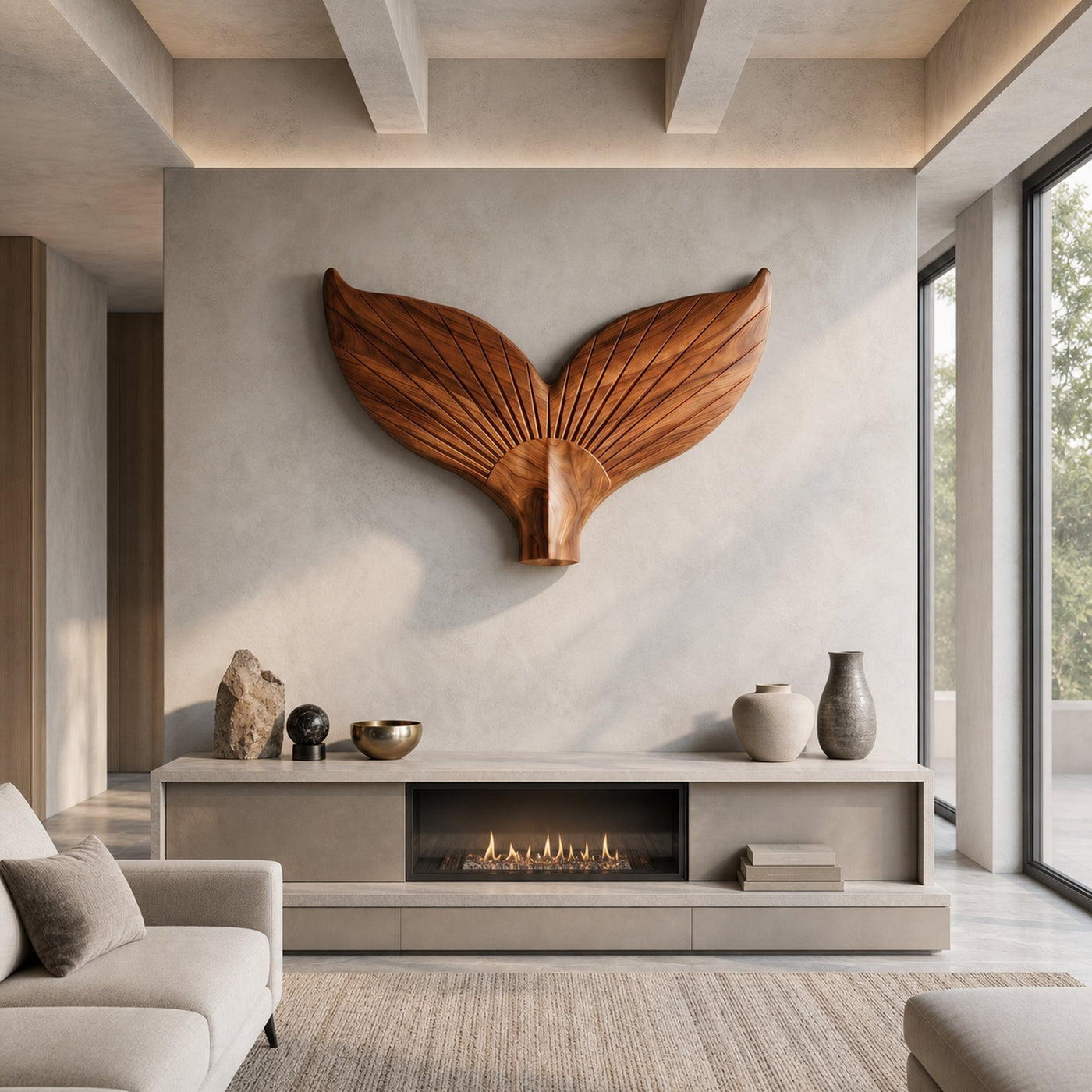 Angel Wings Wooden Wall Sculpture For Living Room And Entryway - product view 6