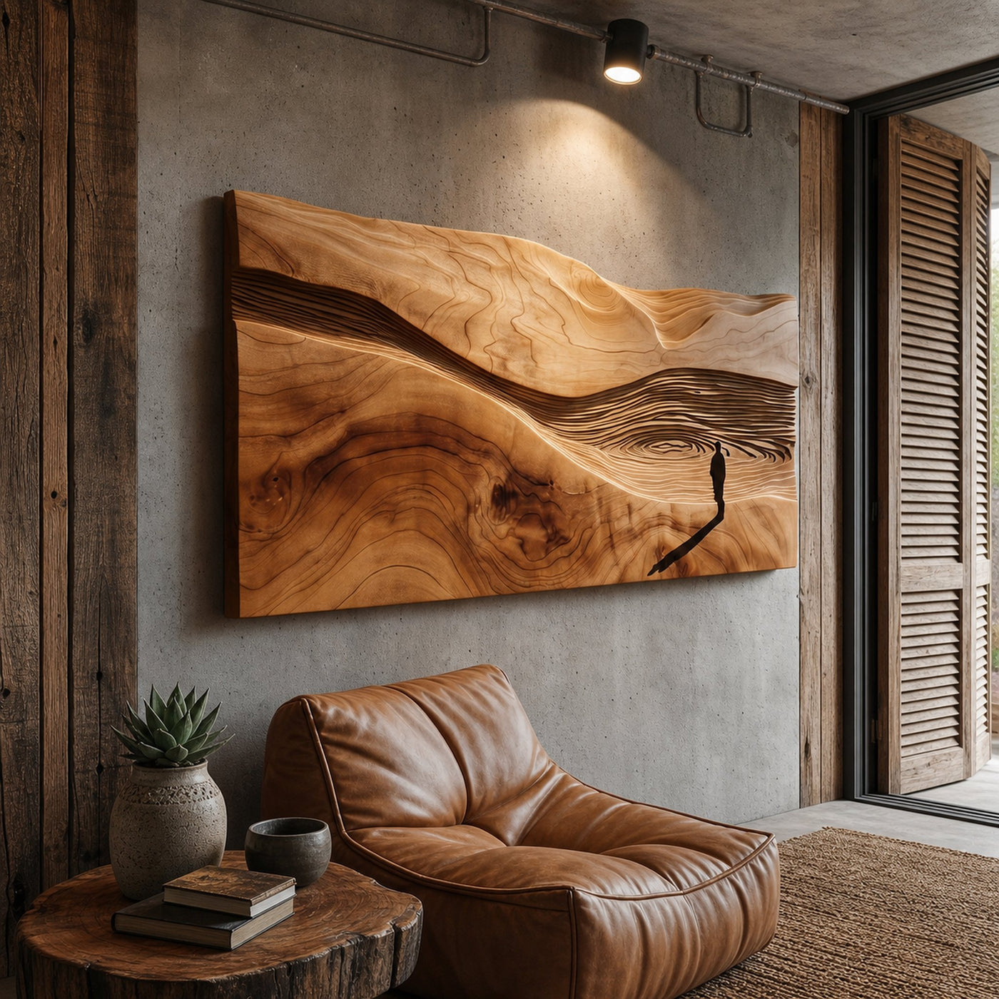 Artisan Fishing Boat Wood Wall Art For Contemporary Organic Interior Design