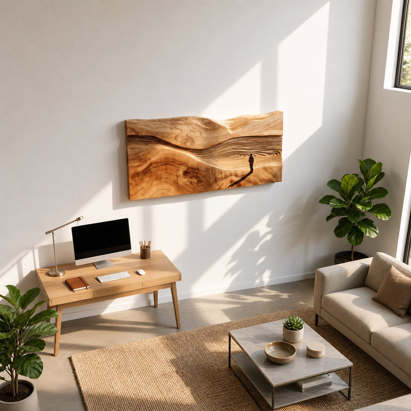 Artisan Fishing Boat Wood Wall Art For Contemporary Organic Interior Design - product view 4