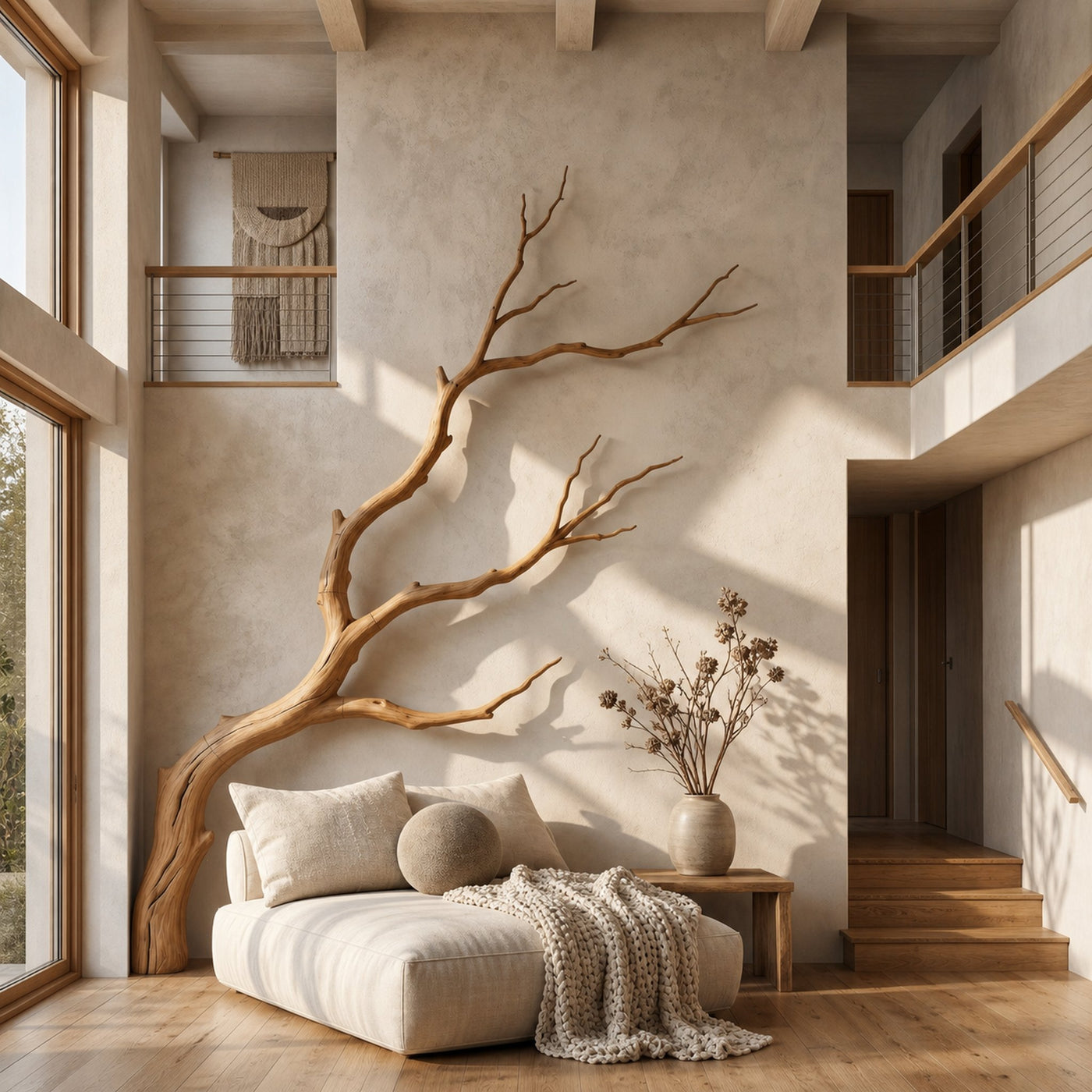Artisan Wall Decor Handcrafted Tree Branch Sculpture For Living Room - product view 5