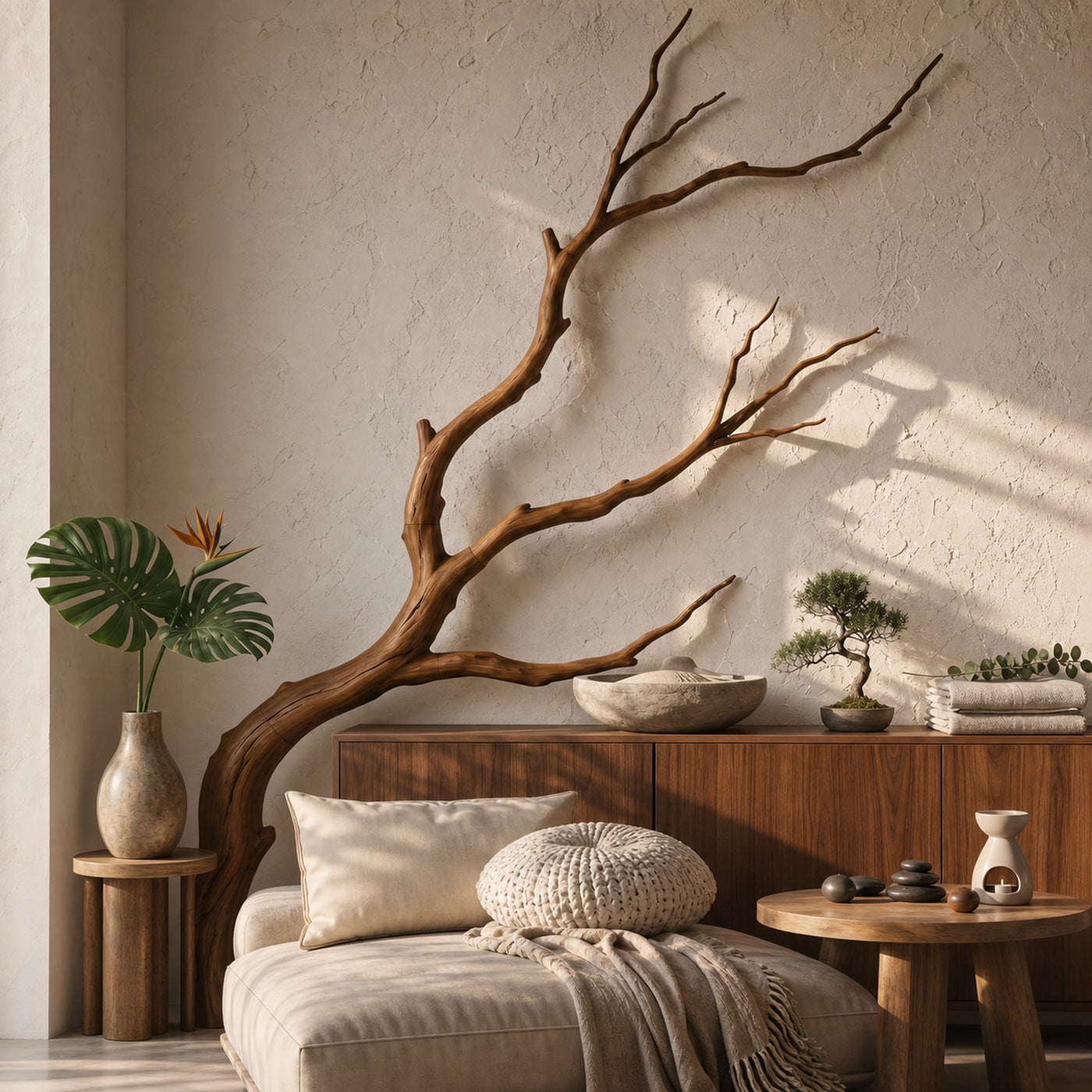 Artisan Wall Decor Handcrafted Tree Branch Sculpture For Living Room - product view 6