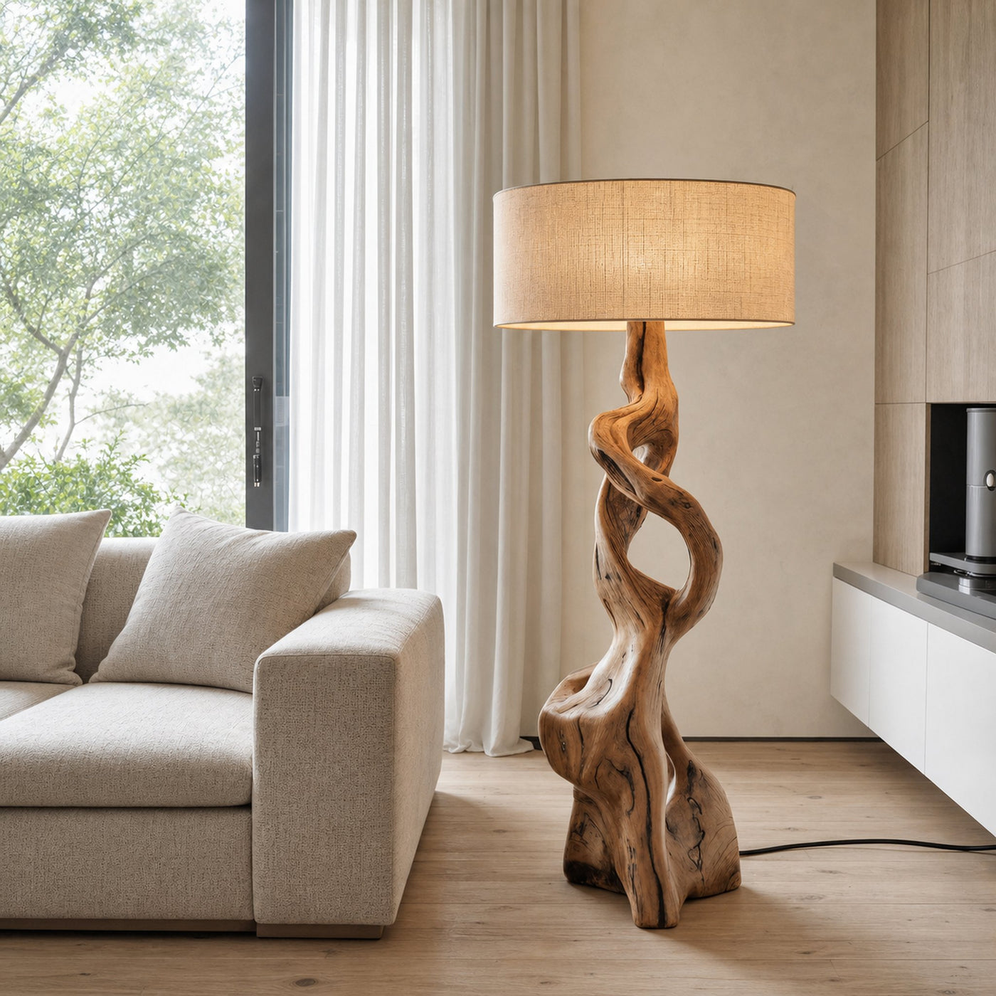 Artistic Carved Floor Lamp For Bedroom Or Living Room