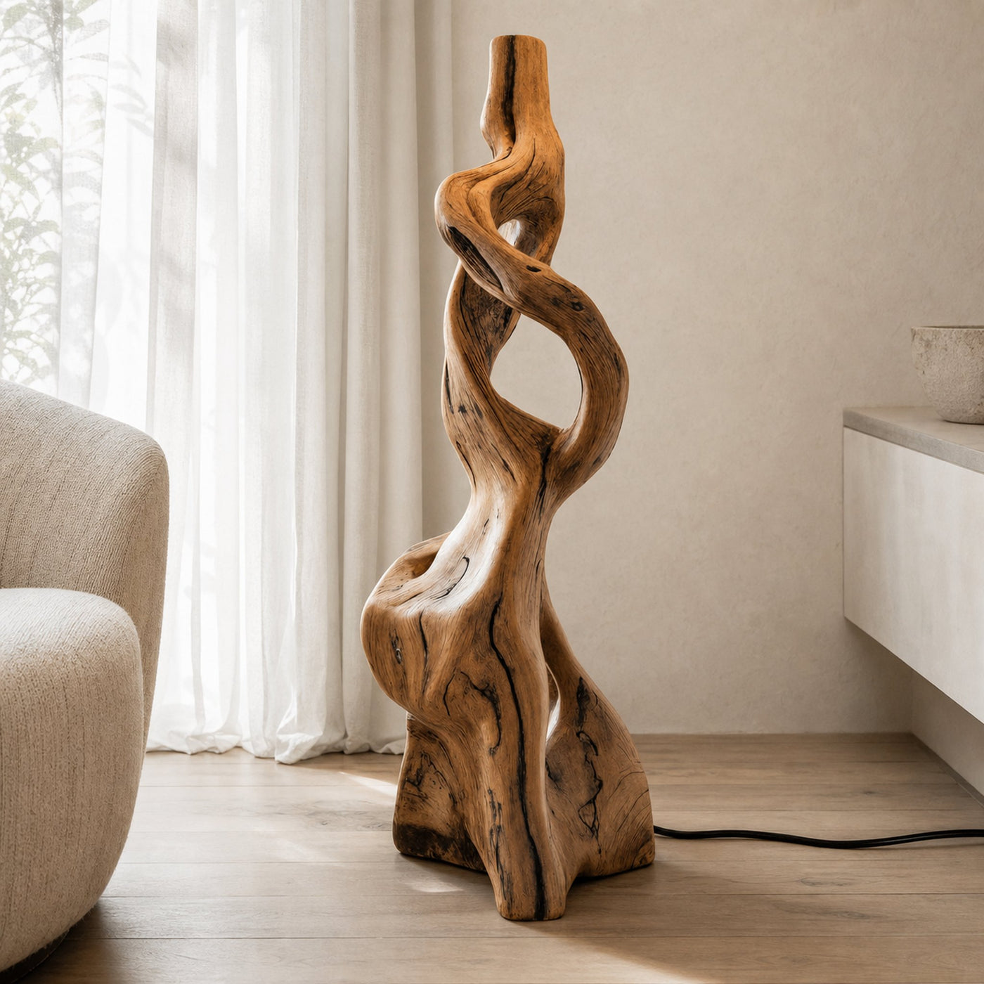 Artistic Carved Floor Lamp For Bedroom Or Living Room - product view 5