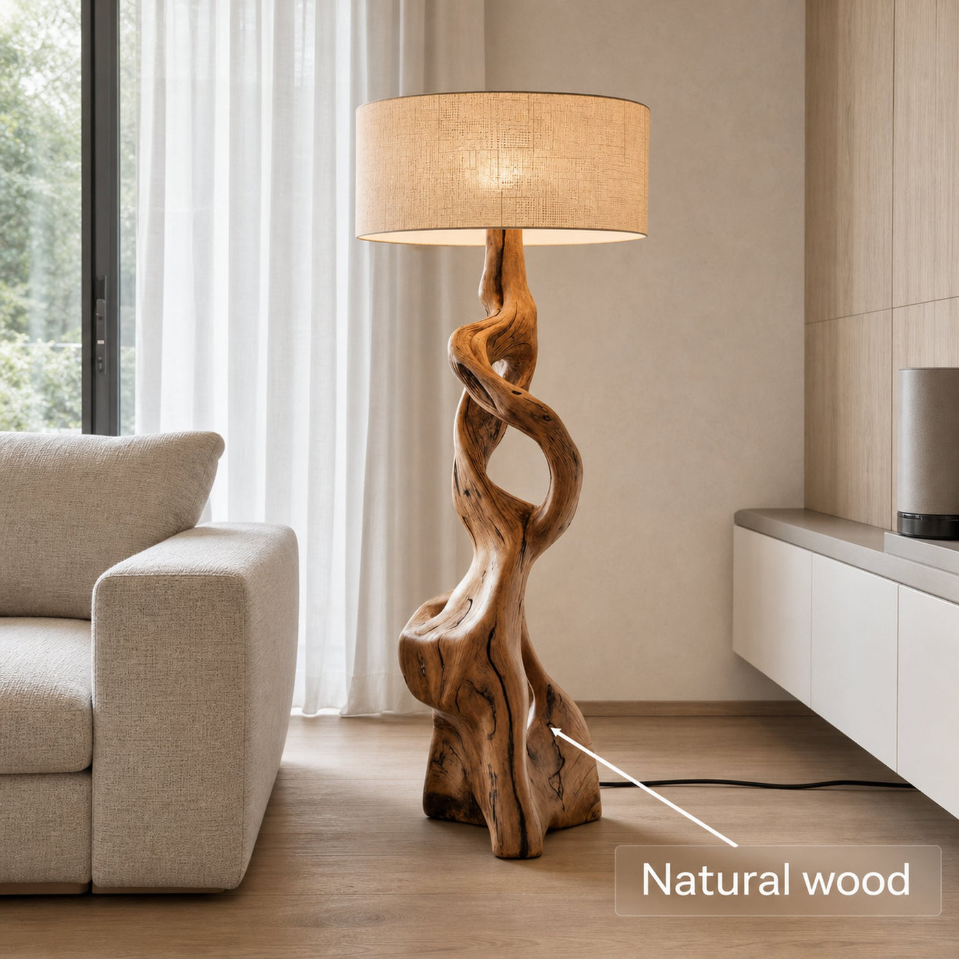 Artistic Carved Floor Lamp For Bedroom Or Living Room - product view 6