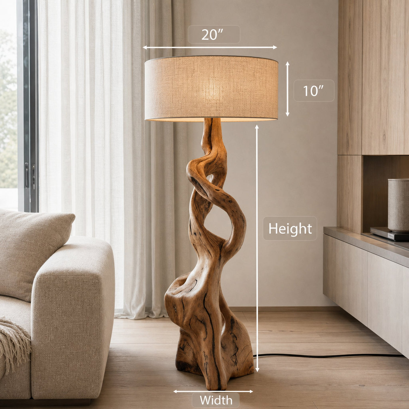 Artistic Carved Floor Lamp For Bedroom Or Living Room - product view 8
