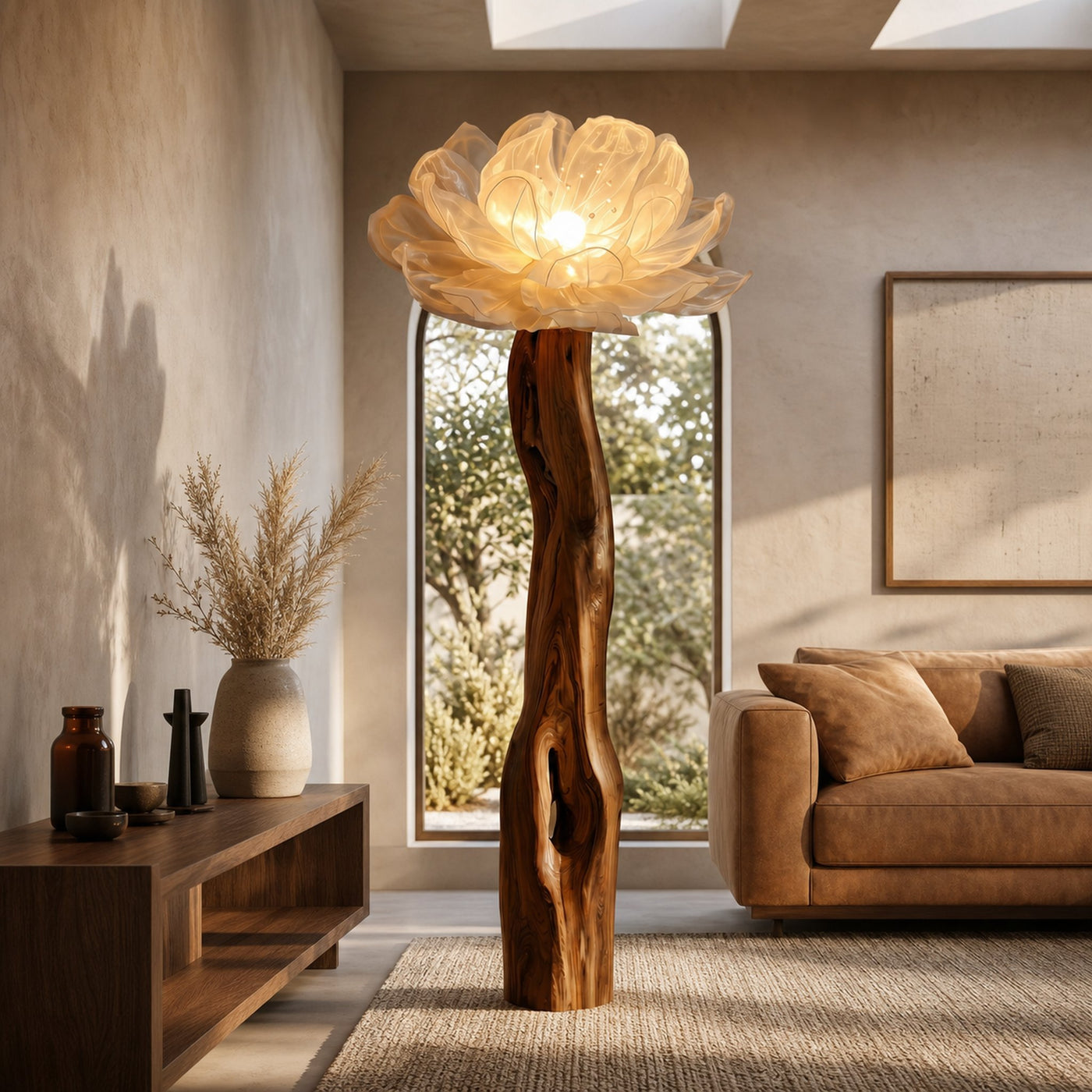 Artistic Floor Lamp Sculptural Flower Arrangement For Living Room - product view 6