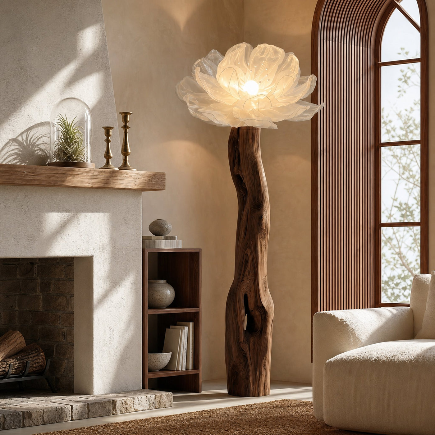 Artistic Floor Lamp Sculptural Flower Arrangement For Living Room - product view 7