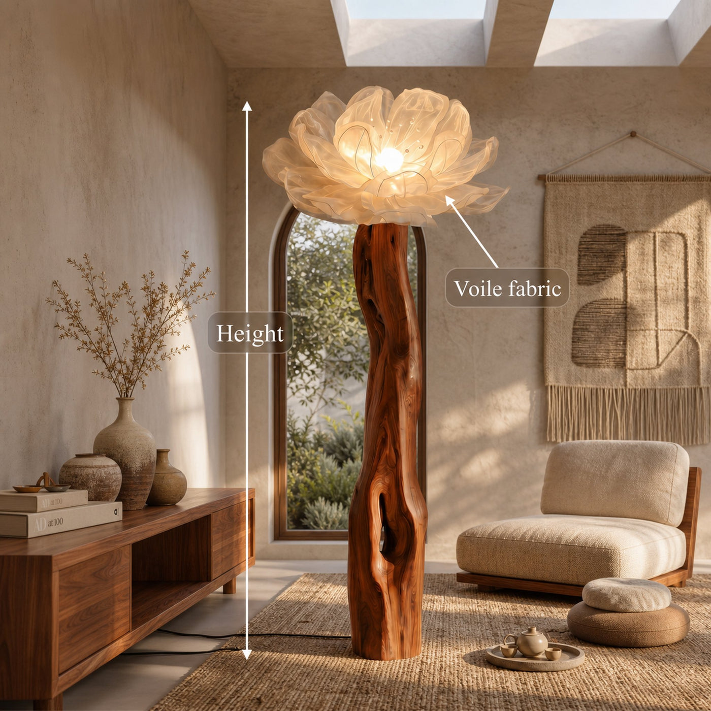 Artistic Floor Lamp Sculptural Flower Arrangement For Living Room - product view 8