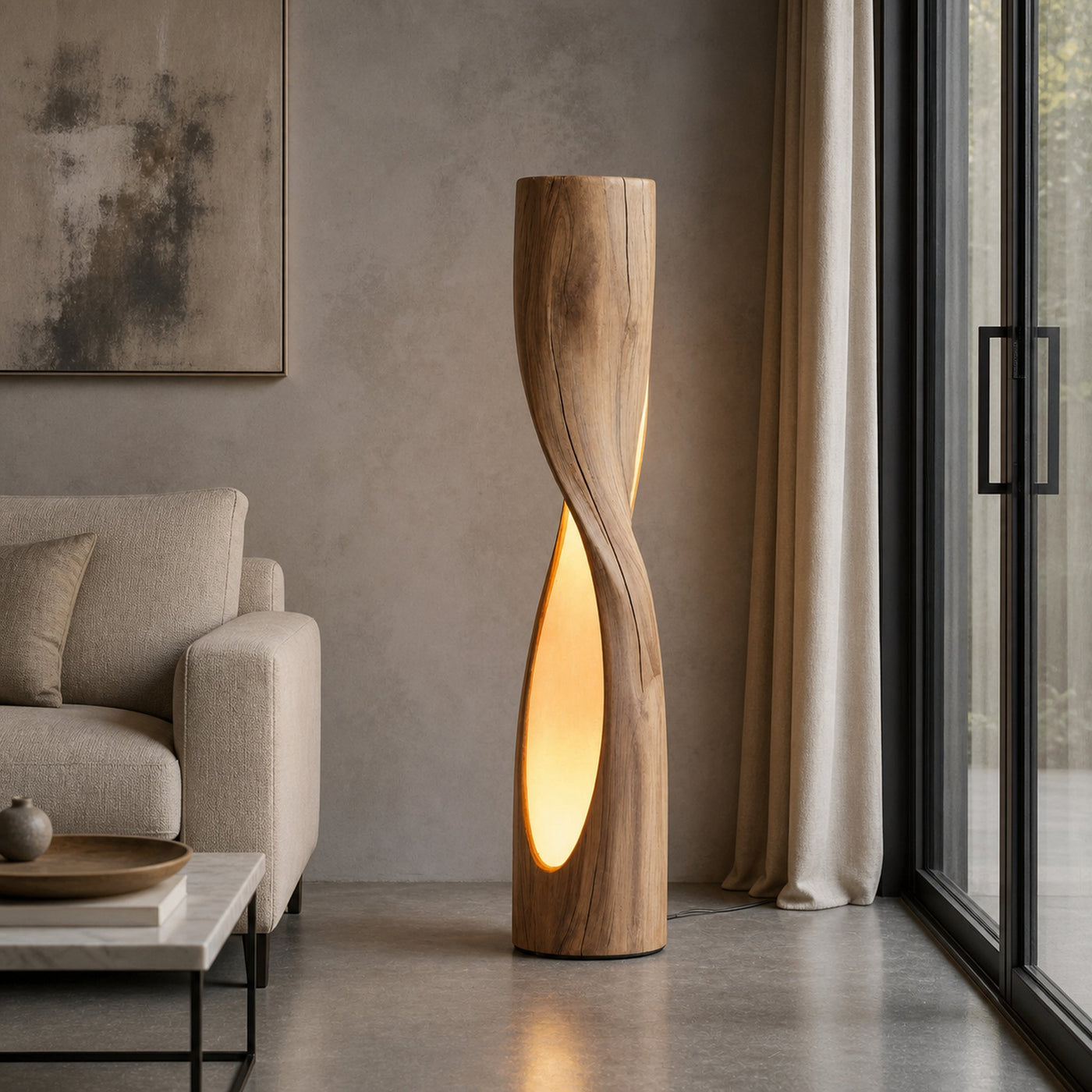 Artistic Twisted Floor Lamp For Bedroom Or Living Room