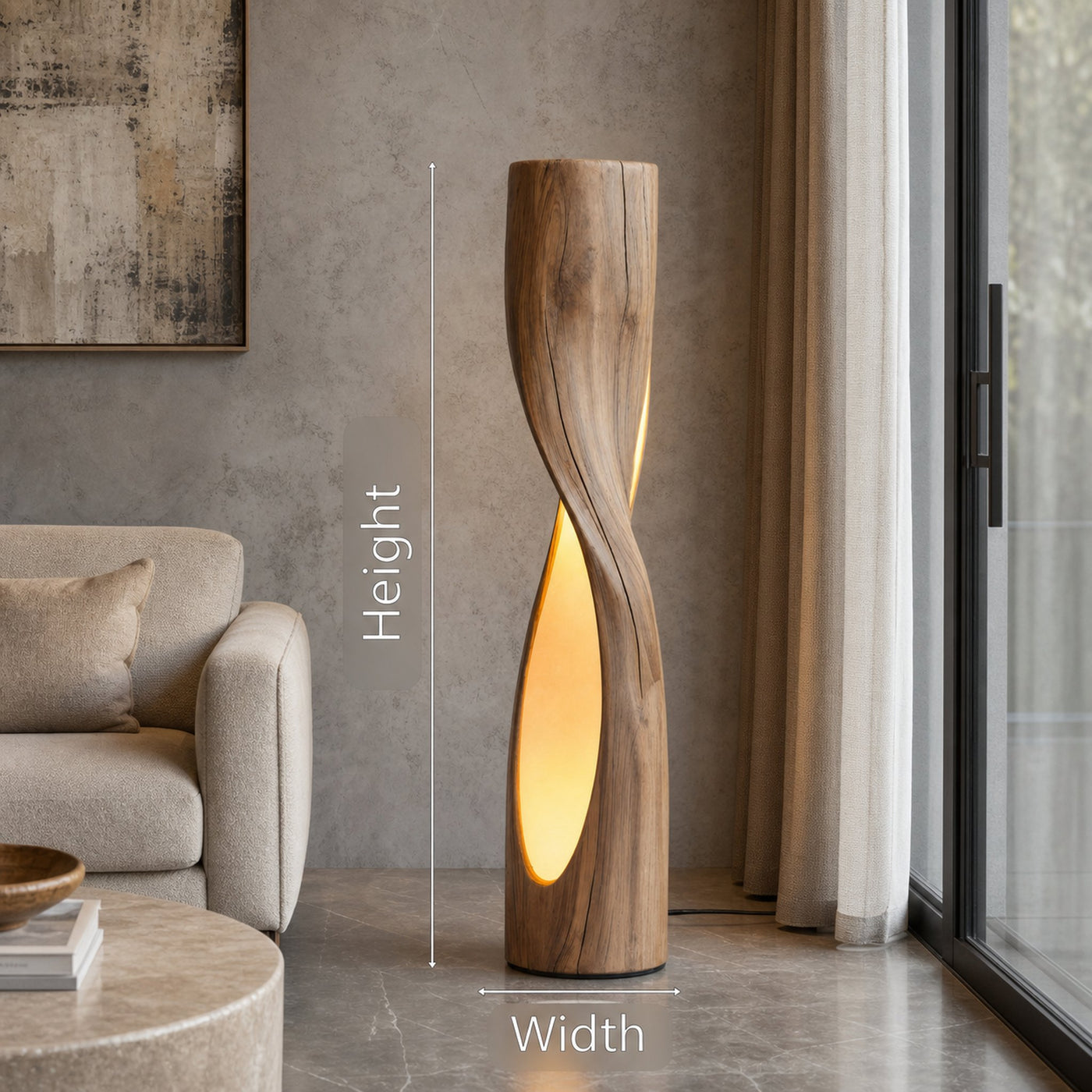 Artistic Twisted Floor Lamp For Bedroom Or Living Room - product view 5