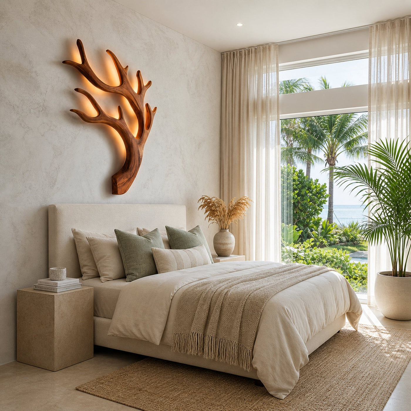 Artistic Wooden Wall Light For Quiet Luxury Interior - product view 3