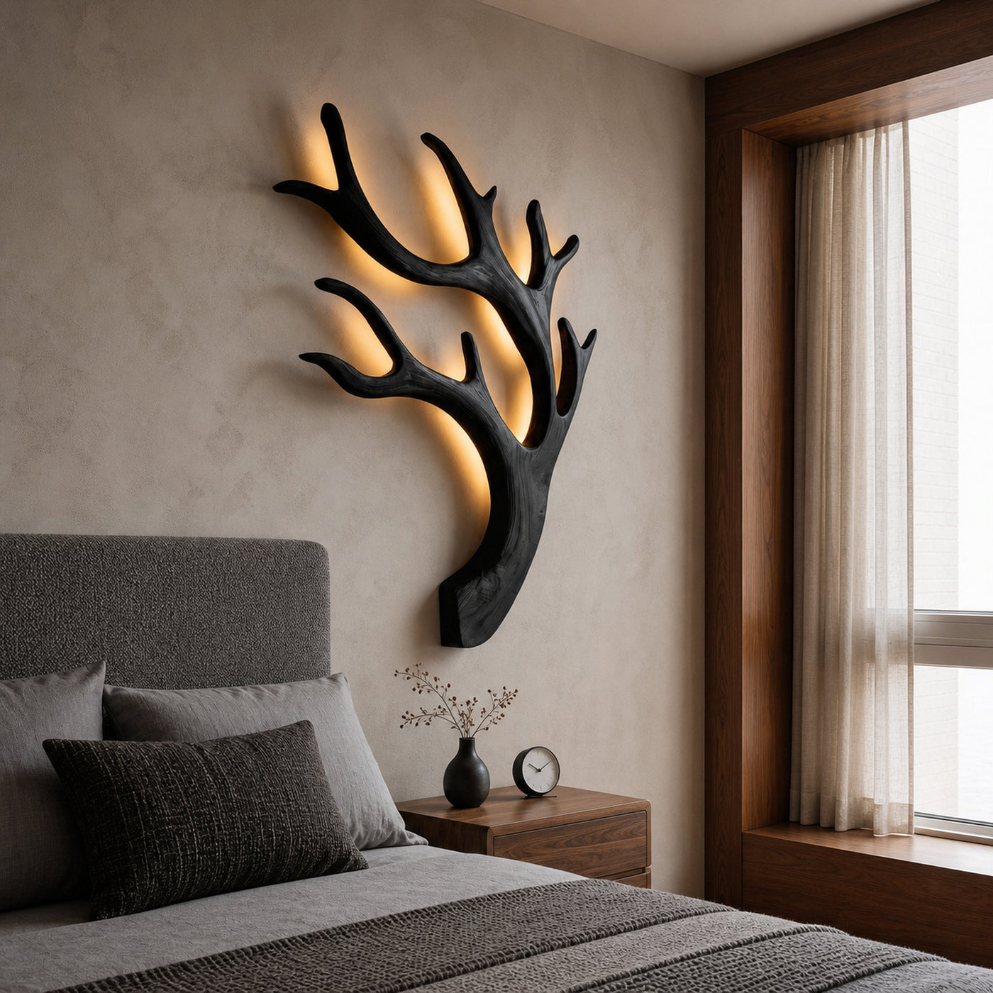 Artistic Wooden Wall Light For Quiet Luxury Interior - product view 4